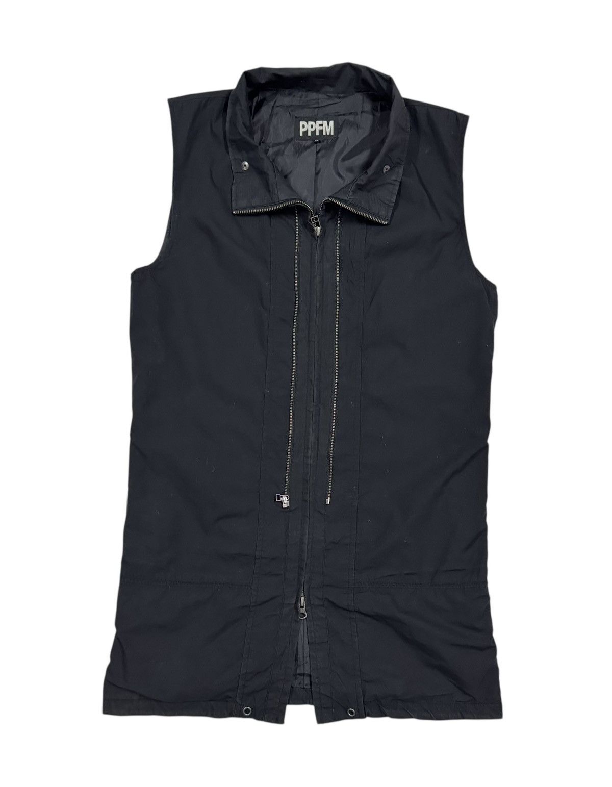 Vtg🔥PPFM Multi-Zipper Utility Sleeveless Vest Zipper Jacket