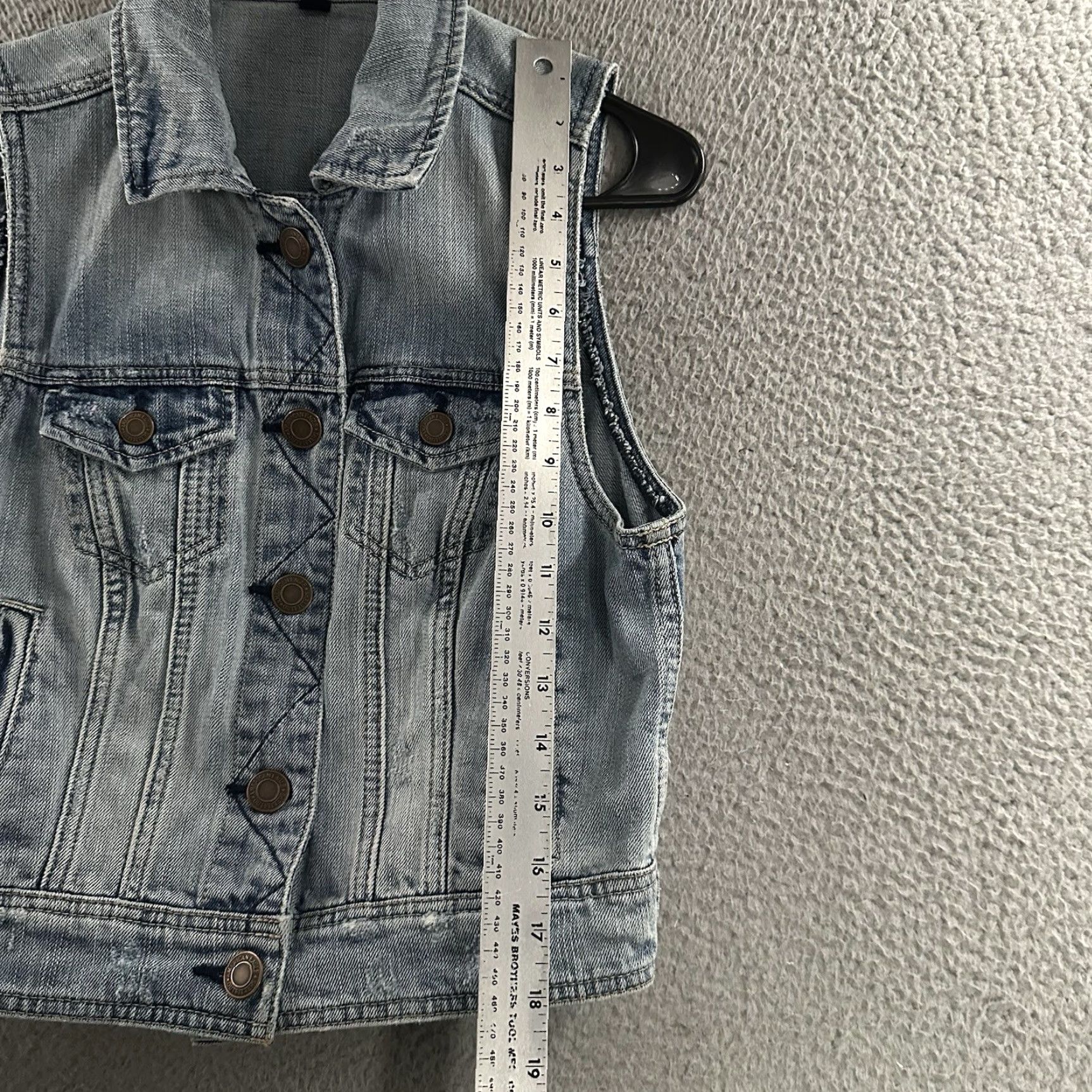 American Eagle Outfitters VINTAGE American Eagle Womens Denim Vest Blue Size Medium Button 100% Cotton Size M / US 6-8 / IT 42-44 - 5 Thumbnail