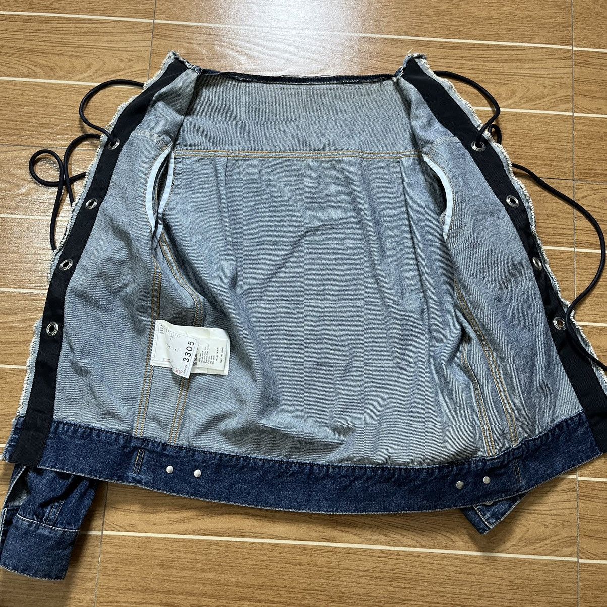Sacai Sacai Lace Up Denim Jacket Size S / US 4 / IT 40 - 13 Thumbnail