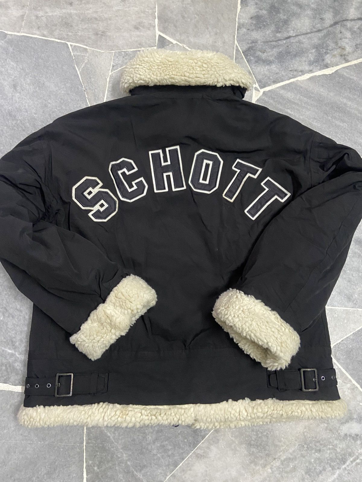 Schott SCHOTT Jacket B3 Military Style Sherpa Jacket Size US M / EU 48-50 / 2 - 3 Thumbnail