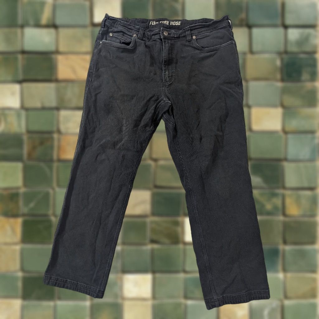 Duluth Trading Company Duluth Trading Co. Pants Men Work Duluth Trading Flex Fire Hose Relaxed Fit Black 40x30 P3M Size US 40 / EU 56 - 1 Thumbnail