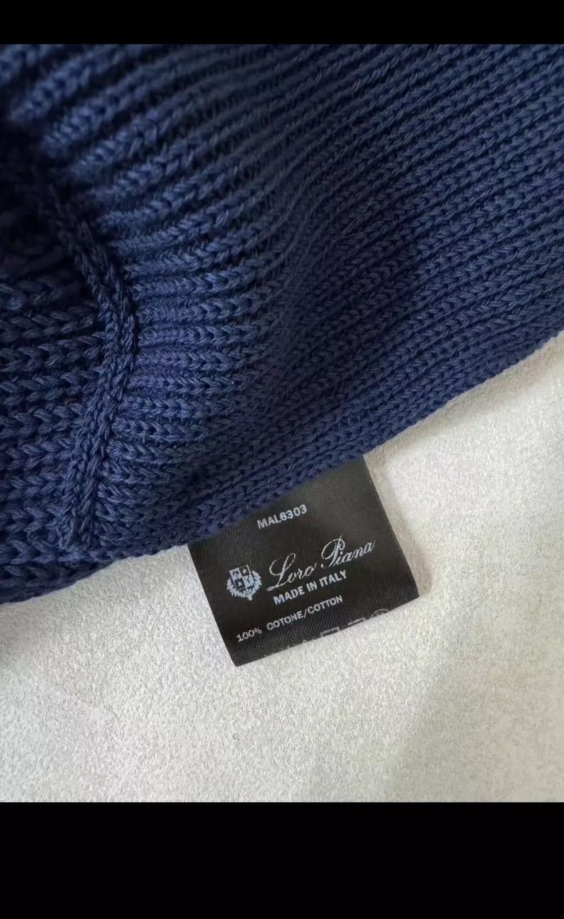 Loro Piana LORO PIANA Ms.Tibetan blue knit sweater with hood Size S / US 4 / IT 40 - 1 Thumbnail