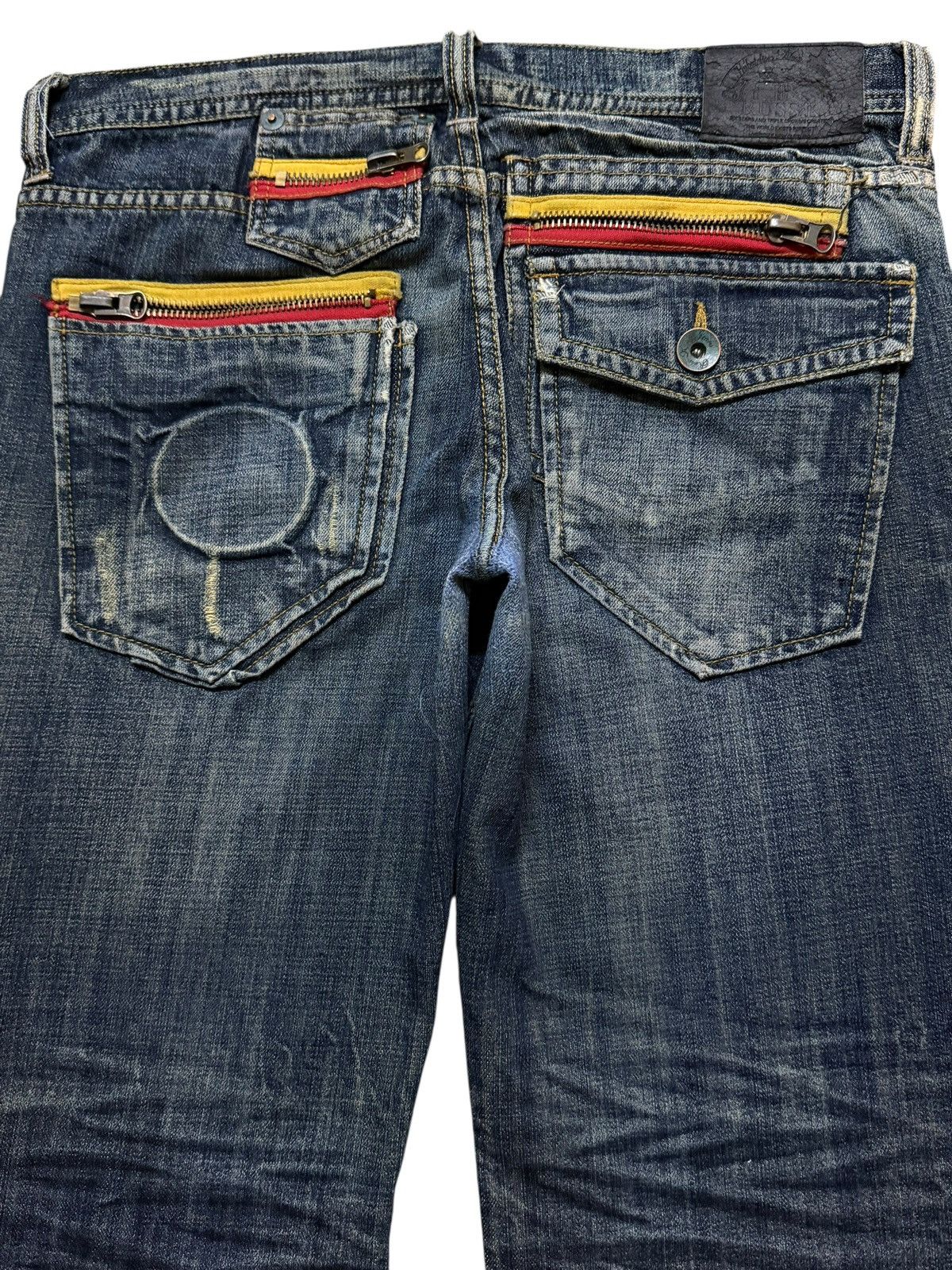 Kapital Vintage Japanese Brand Faded Wash Distress Wide Leg Flare Size US 34 / EU 50 - 4 Thumbnail