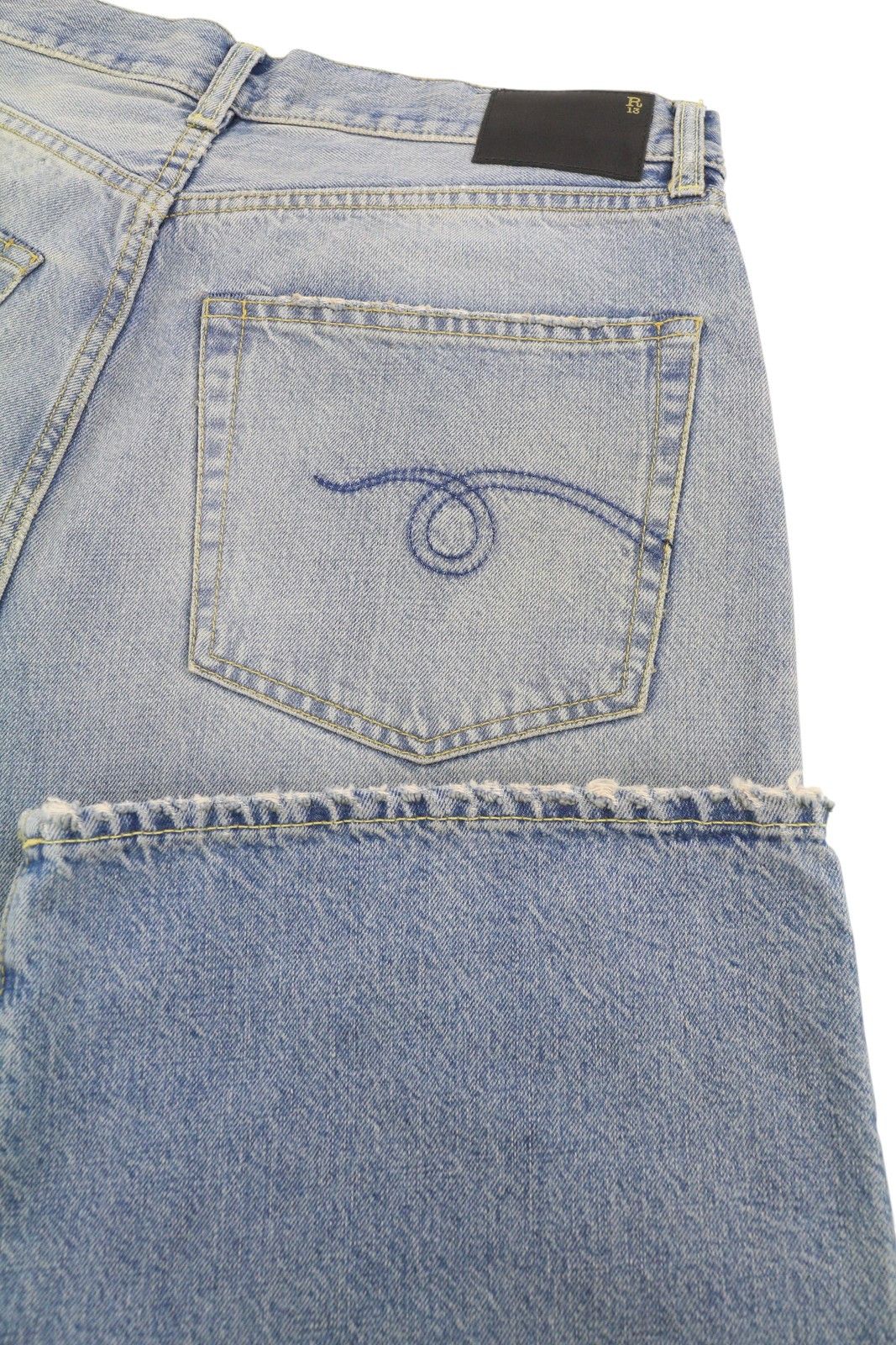 R13 WAYNE 33 Merrin Blue Faded PF25 Jeans 87208 Size US 33 - 5 Thumbnail