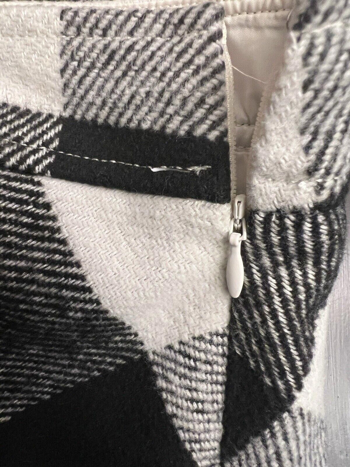 Designer ANN TAYLOR LOFT Black And White Plaid Mini Skirt Size 4 Size 27" / US 4 / IT 40 - 5 Thumbnail