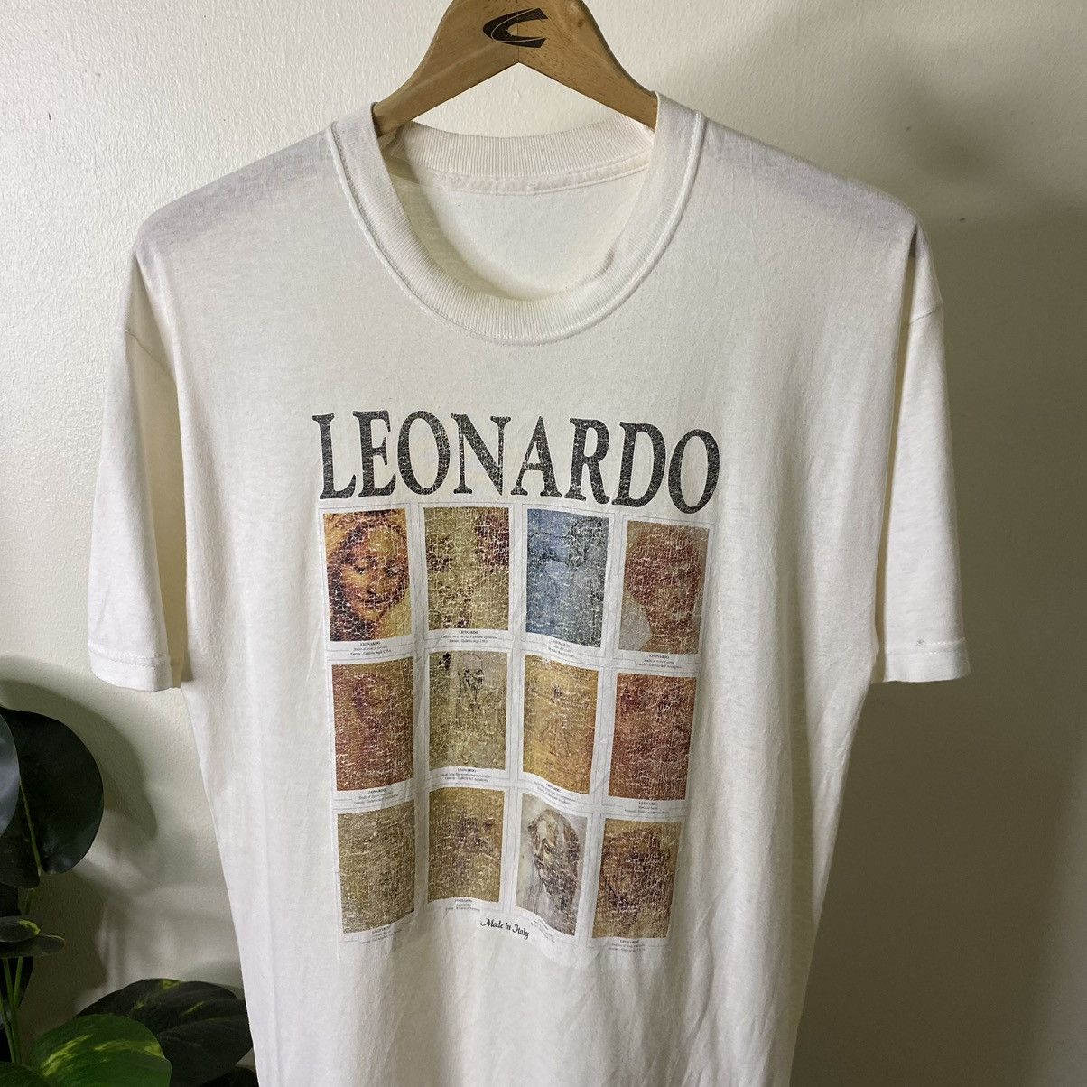 Vintage Vintage 1990s Leornardo Da Vinci Artwork Tee Size US M / EU 48-50 / 2 - 2 Thumbnail