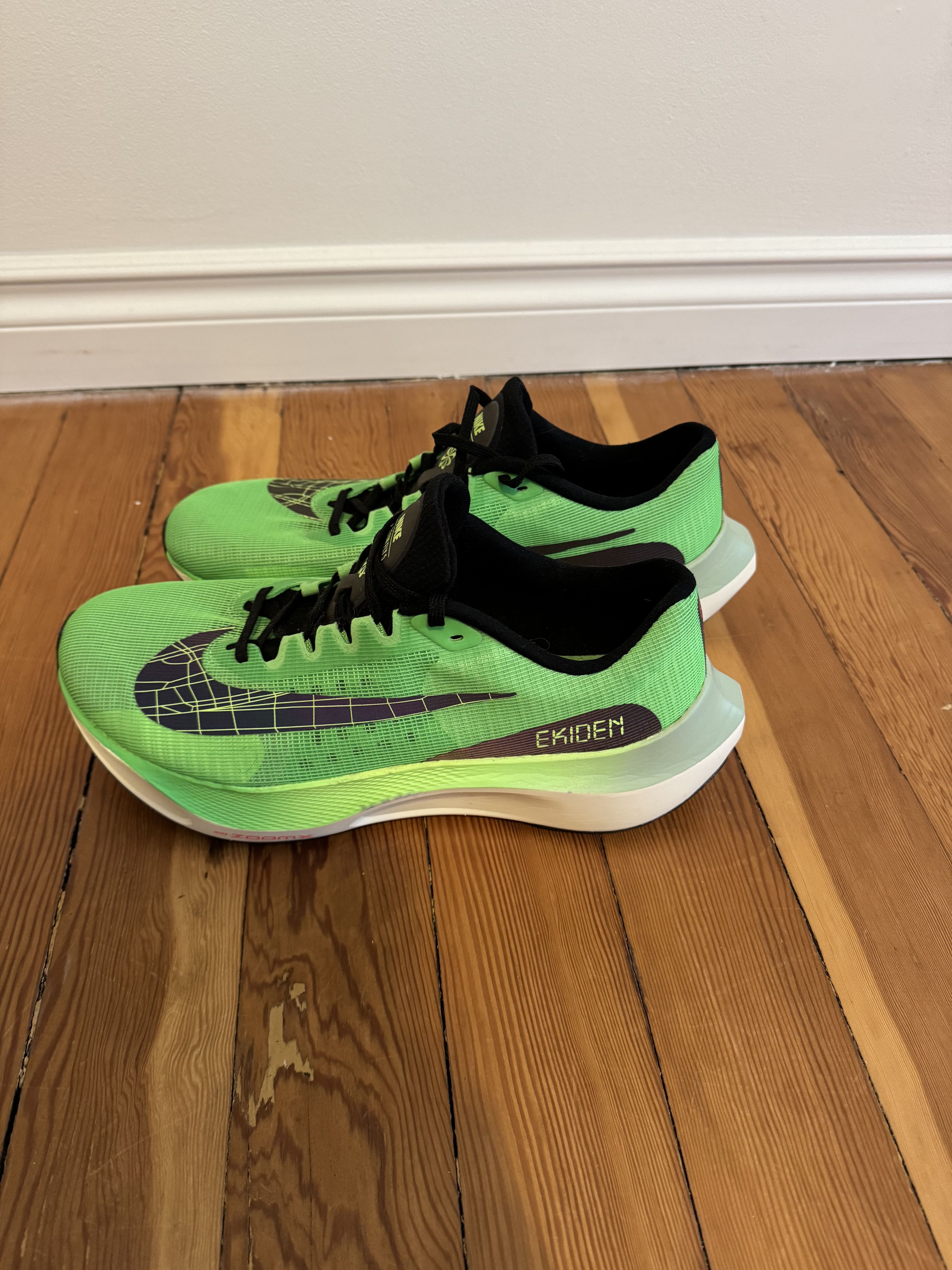 Nike NEW Nike Zoom Fly 5 Running Black Green Ekiden Size US 12.5 / EU 45-46 - 1 Thumbnail