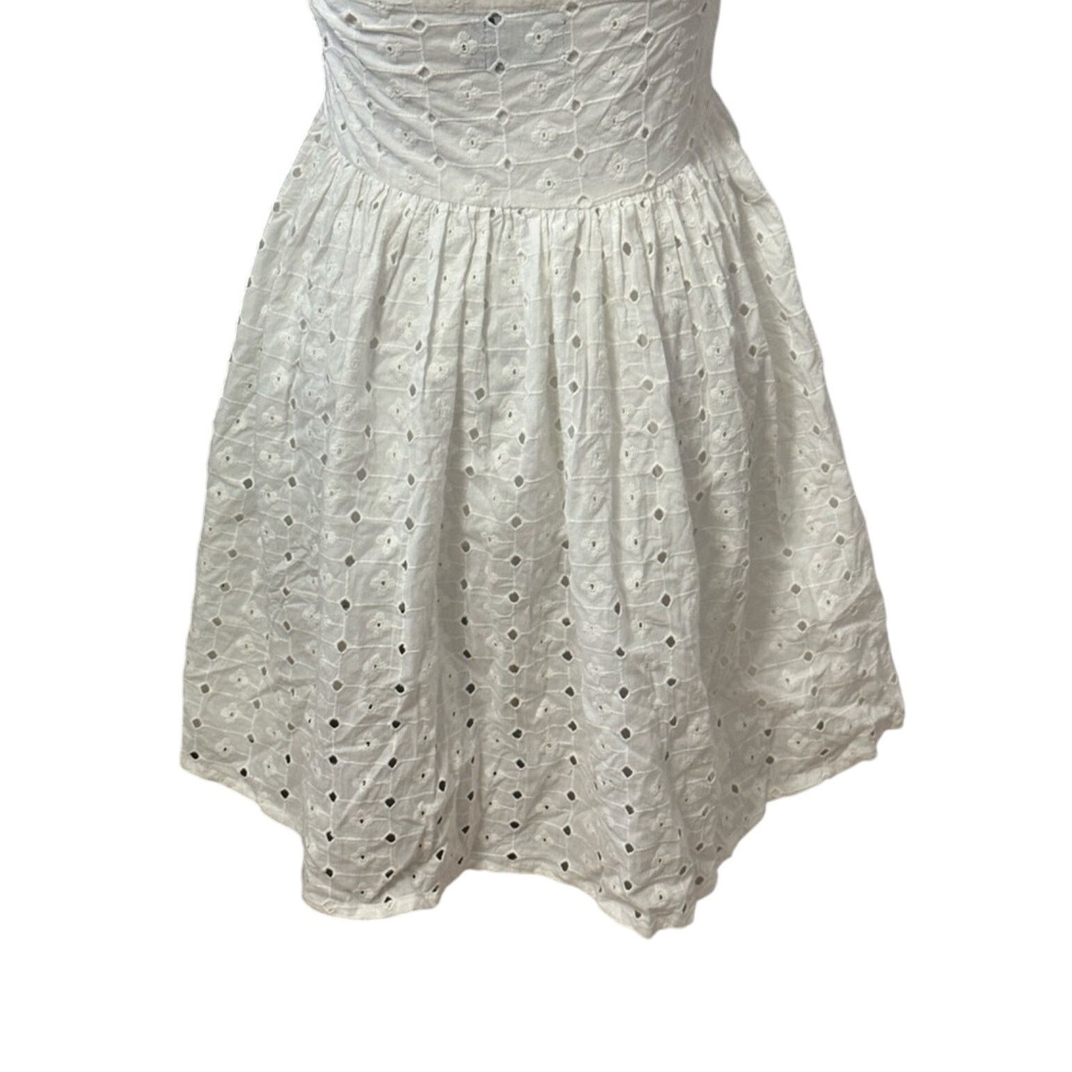 Asos ASOS Mini Dress Asymmetric One Shoulder Lace Ivory W 6 NWT Size M / US 6-8 / IT 42-44 - 7 Thumbnail