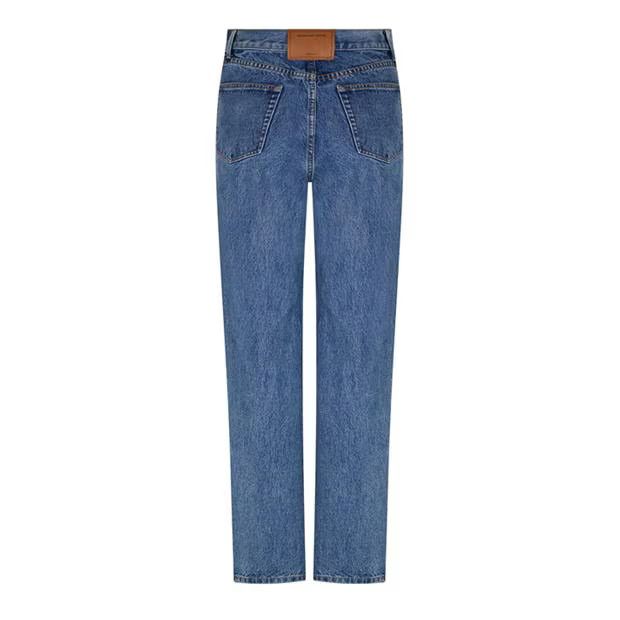 Alexander Wang o1g2r1mq0824 Mid Rise Relaxed Jeans in Denim Blue Size 28" / US 6 / IT 42 - 2 Thumbnail