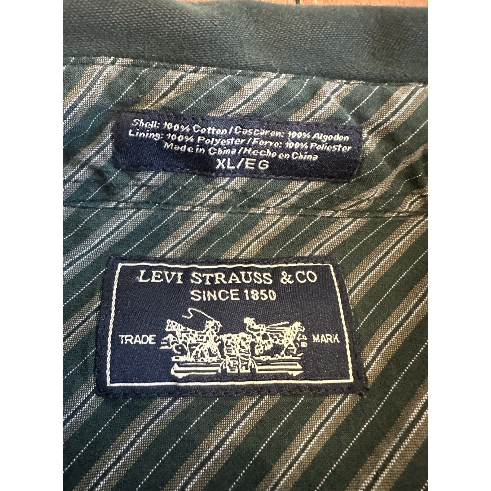 Levi's Levi’s Shacket Men XL Navy Blue Insulated Canvas Cotton Button Lined Pockets Mid-Length Jacket Solid Navy Blue Size US XL / EU 56 / 4 - 4 Thumbnail