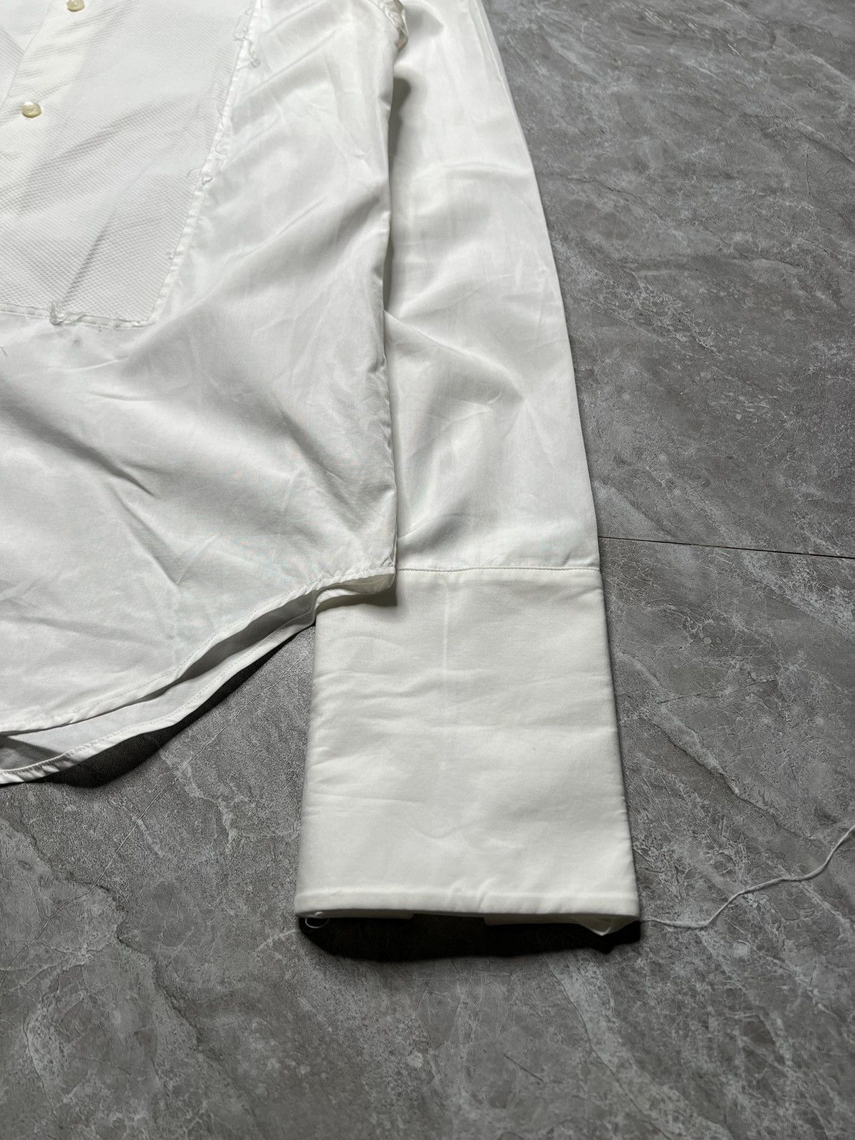 Maison Margiela Maison Margiela Line 14 Raw-Trim Cotton Poplin Tuxedo Shirt Size US M / EU 48-50 / 2 - 3 Thumbnail