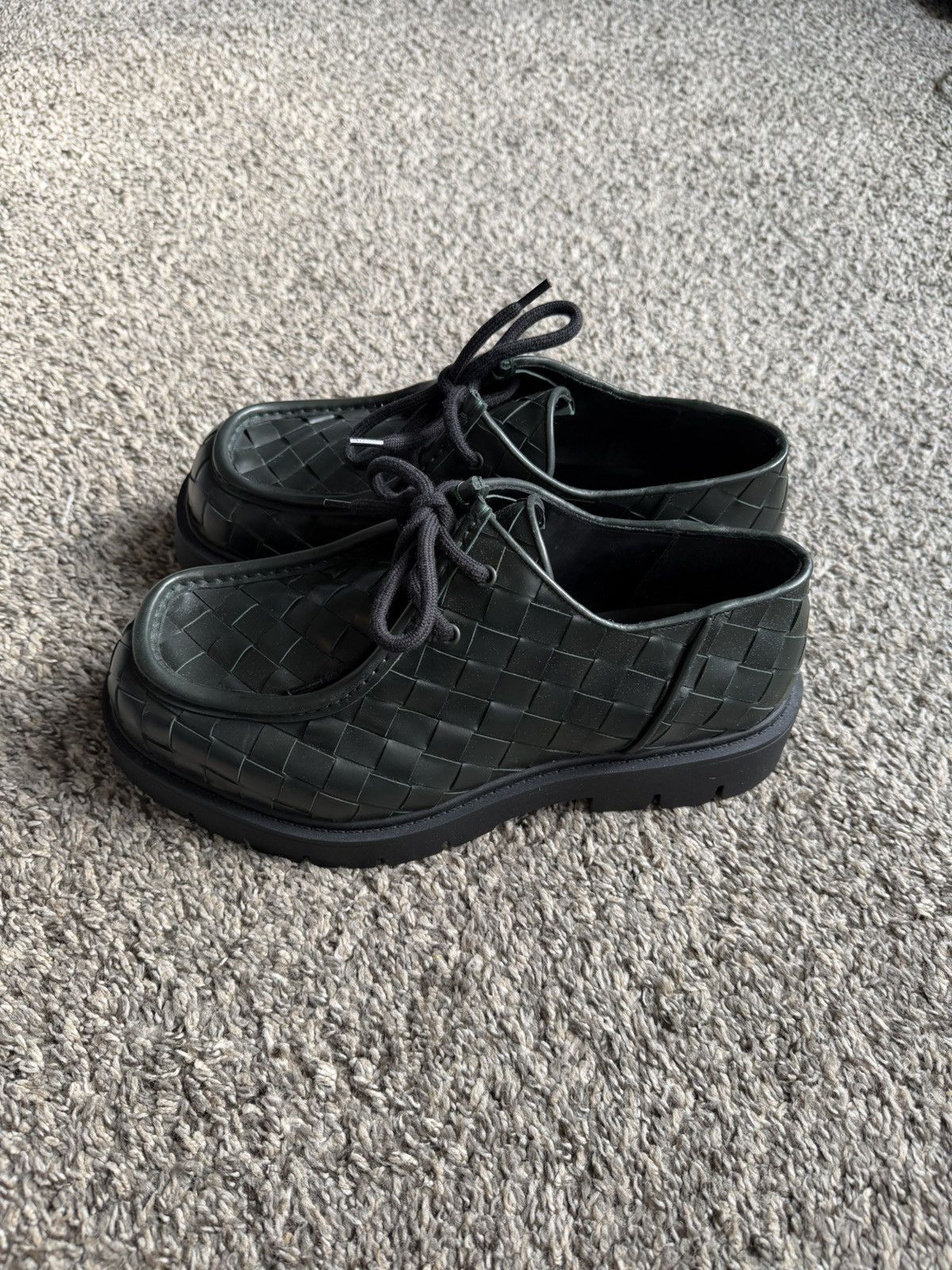 Bottega Veneta Dark Green Haddock Lace Up Size US 11 / EU 44 - 4 Thumbnail