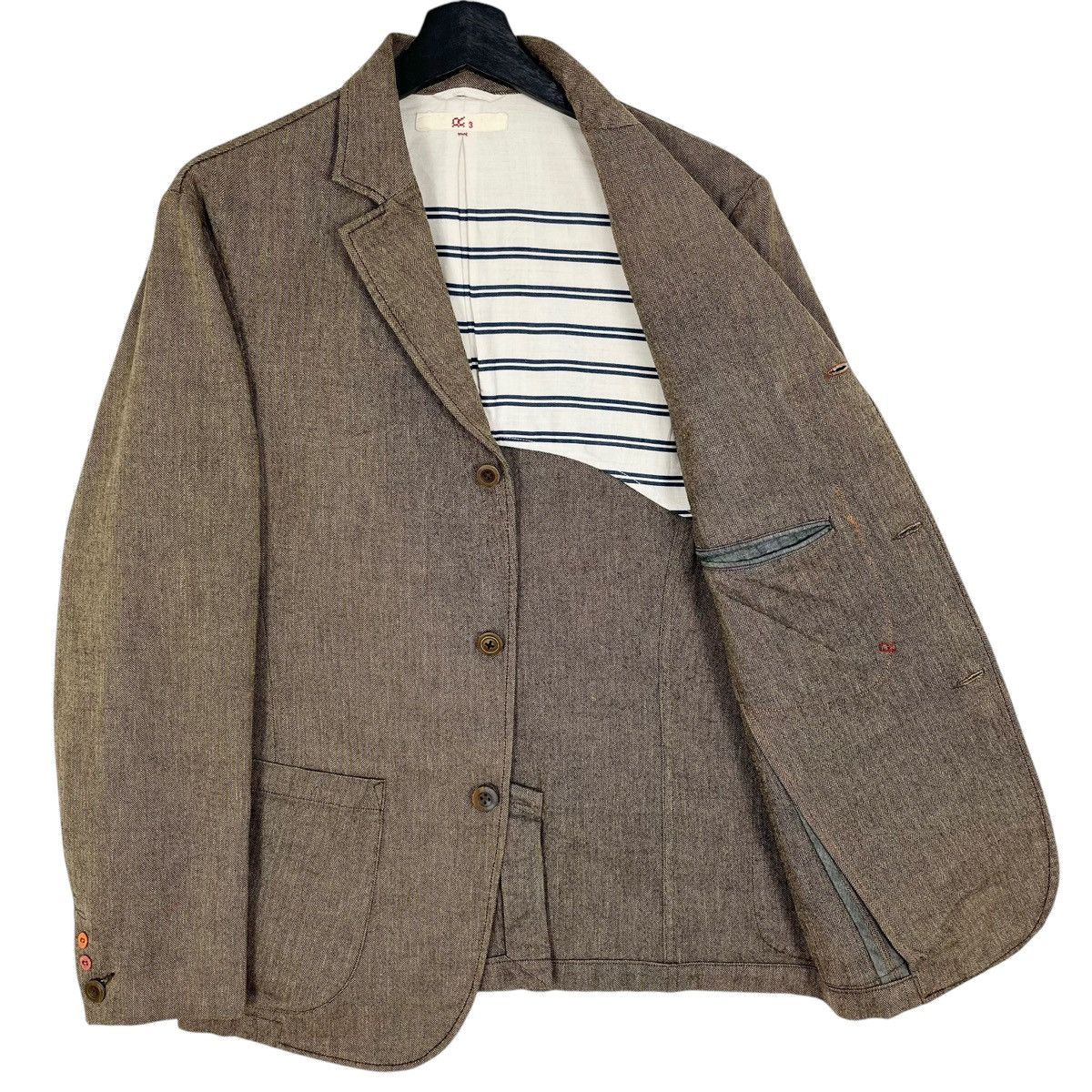 45rpm × Designer × Japanese Brand 45RPM Herringbone Tweed Blazer Jacket Size L / US 10 / IT 46 - 6 Thumbnail