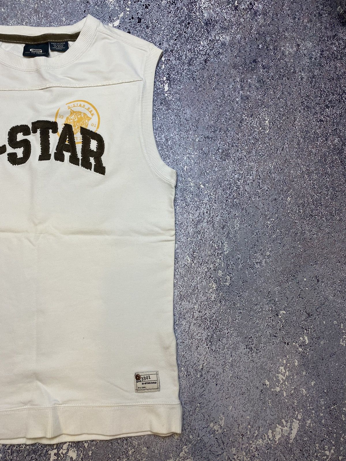 G-Star × Vintage 💥AVANT-GARDE G-STAR RAW WHITE SLEEVELESS TANK TOP Size US S / EU 44-46 / 1 - 2 Thumbnail