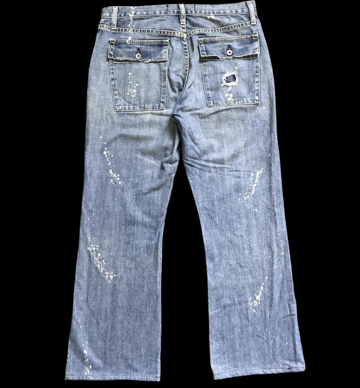 Paper Denim & Cloth D95 paper&cloth Ripped Repair Distressed Baker Jeans Size US 31 - 2 Thumbnail