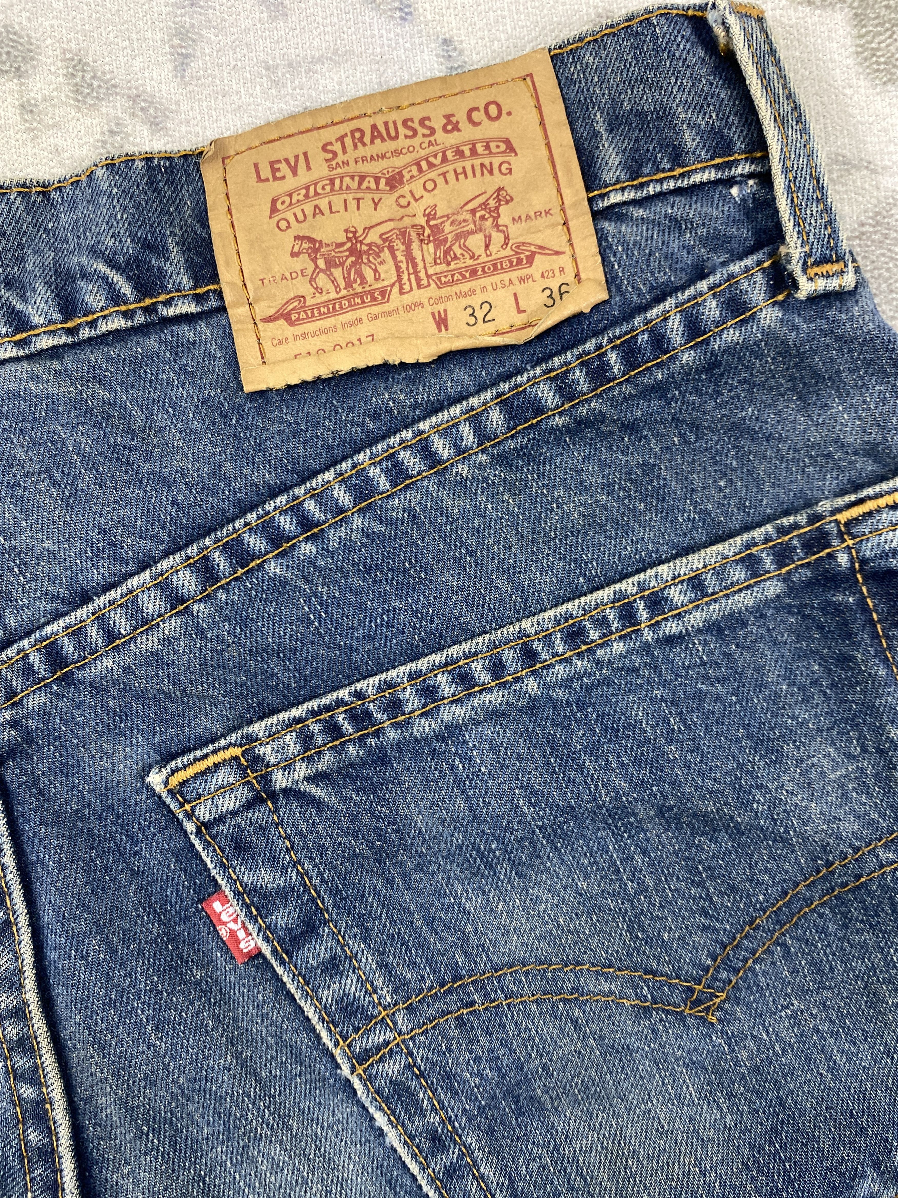 Levi's 90s Blue Vintage Levi's 504 USA 31x31.5 Denim -JN1086 Size US 31 - 11 Thumbnail