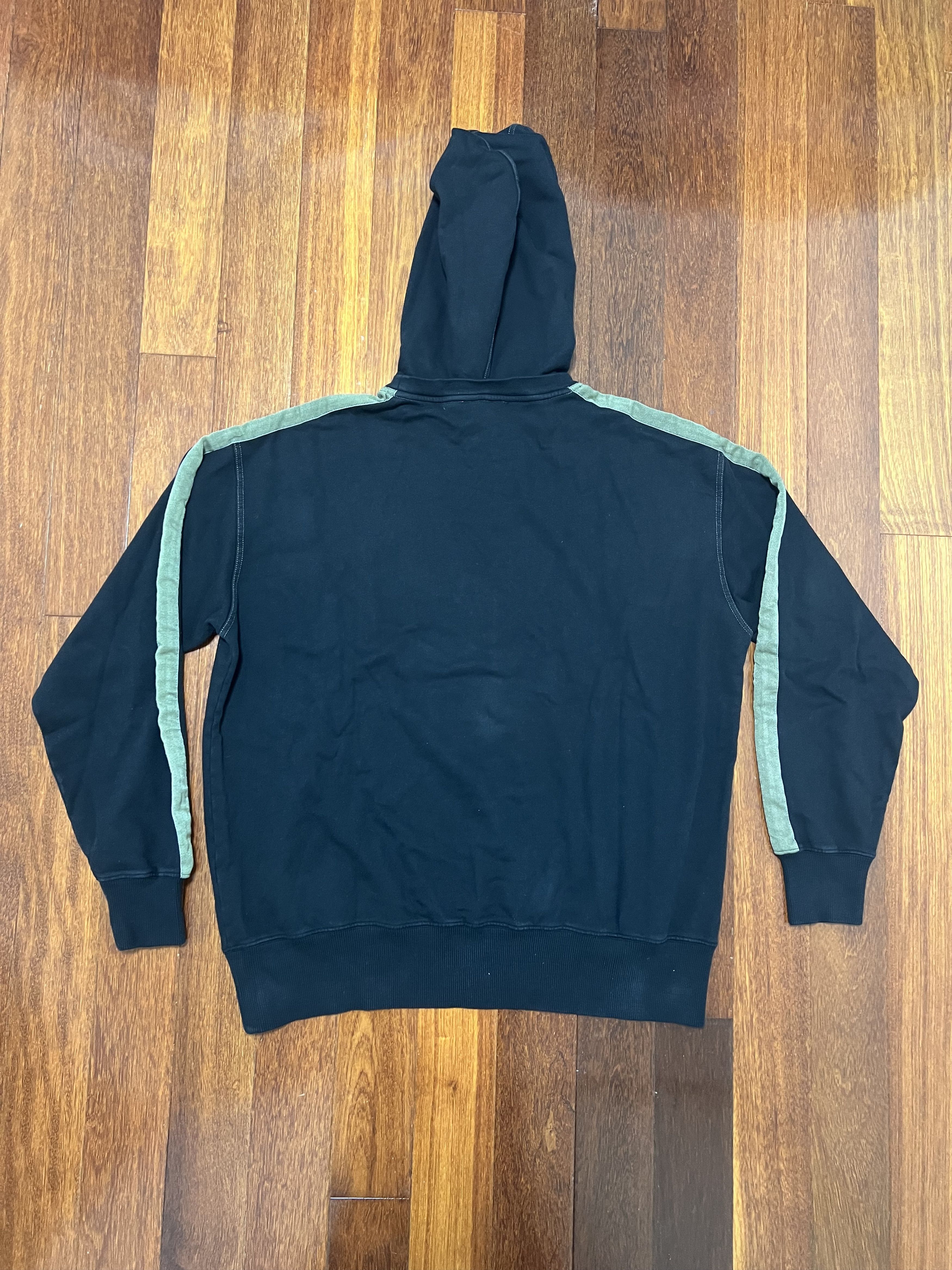 Acne Studios 💚 Acne Studios Black/Green Striped Hoodie Medium NEW Size US M / EU 48-50 / 2 - 2 Thumbnail