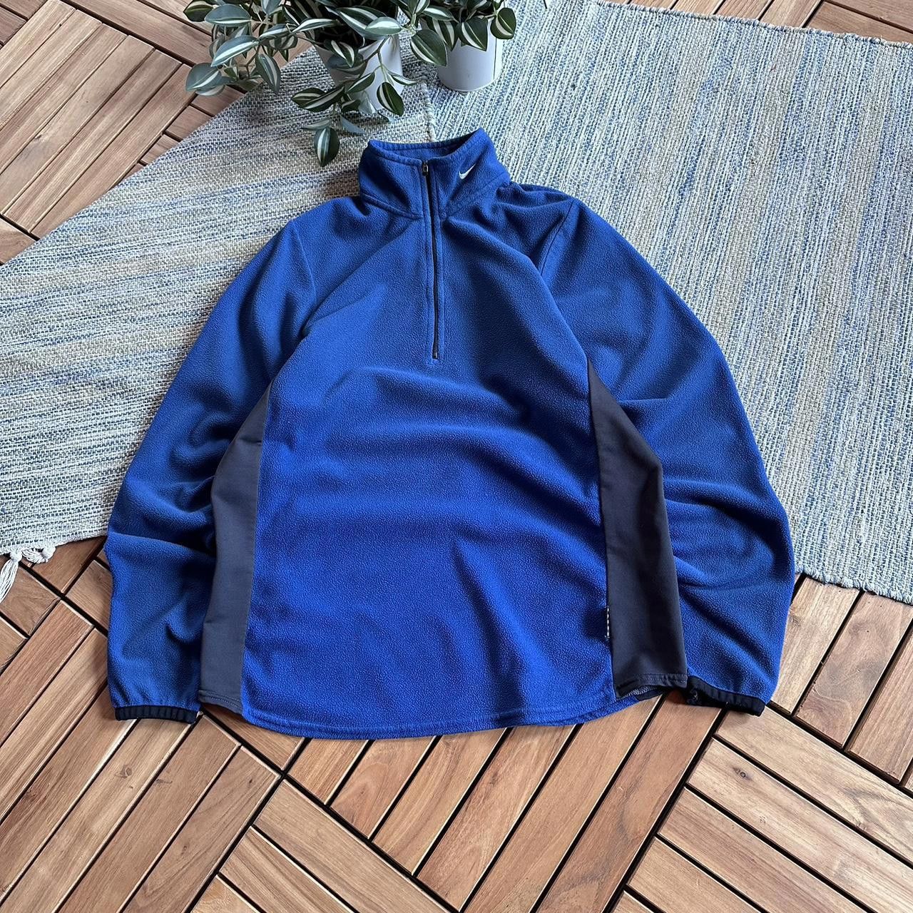 Nike Vintage Y2K Nike Swoosh Logo Half Zip Fleece Jacket Size US S / EU 44-46 / 1 - 1 Thumbnail