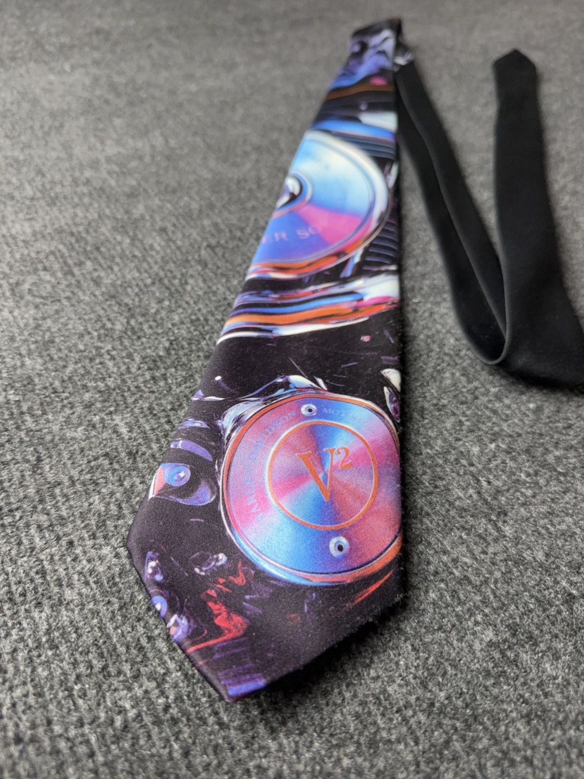 Ralph Marlin 1992 Vintage Harley Davidson Ralph Marlin V Twin Tie USA Size ONE SIZE - 2 Thumbnail