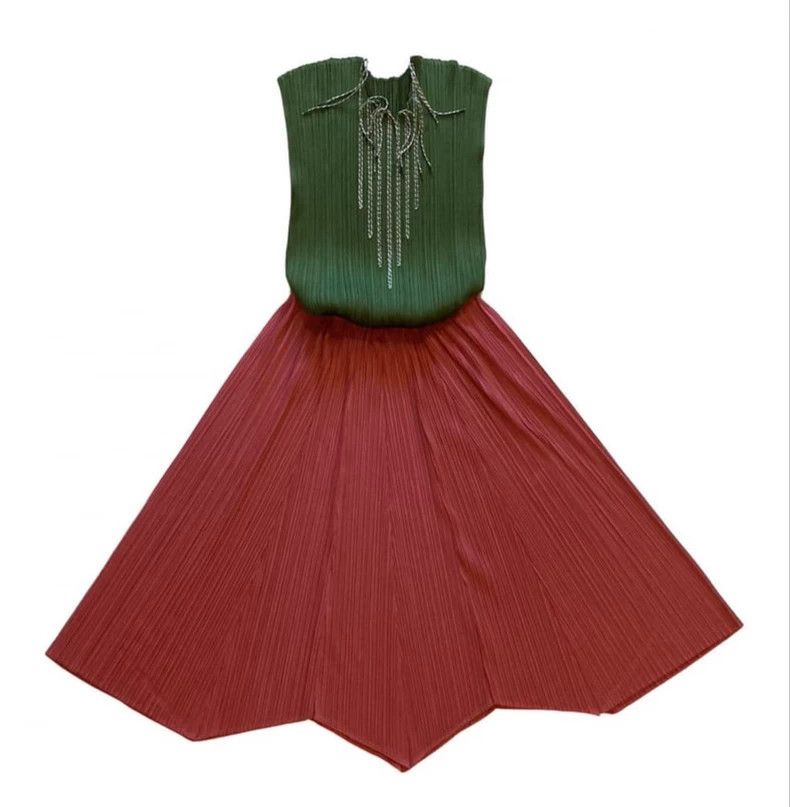 Issey Miyake Issey Miyake size:3 Red skirt Size 42" / US 20 - 4 Thumbnail