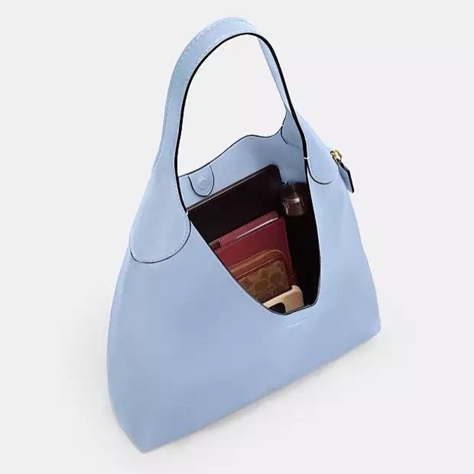 Coach NWT Coach Brooklyn Shoulder Bag 39 Bluebell Leather CU044 Size ONE SIZE - 5 Thumbnail