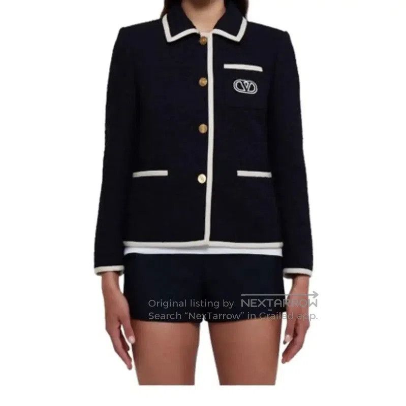 Valentino Valentino Black Cotton Women's Jacket . Size XXS / US 00 / IT 34 - 2 Thumbnail