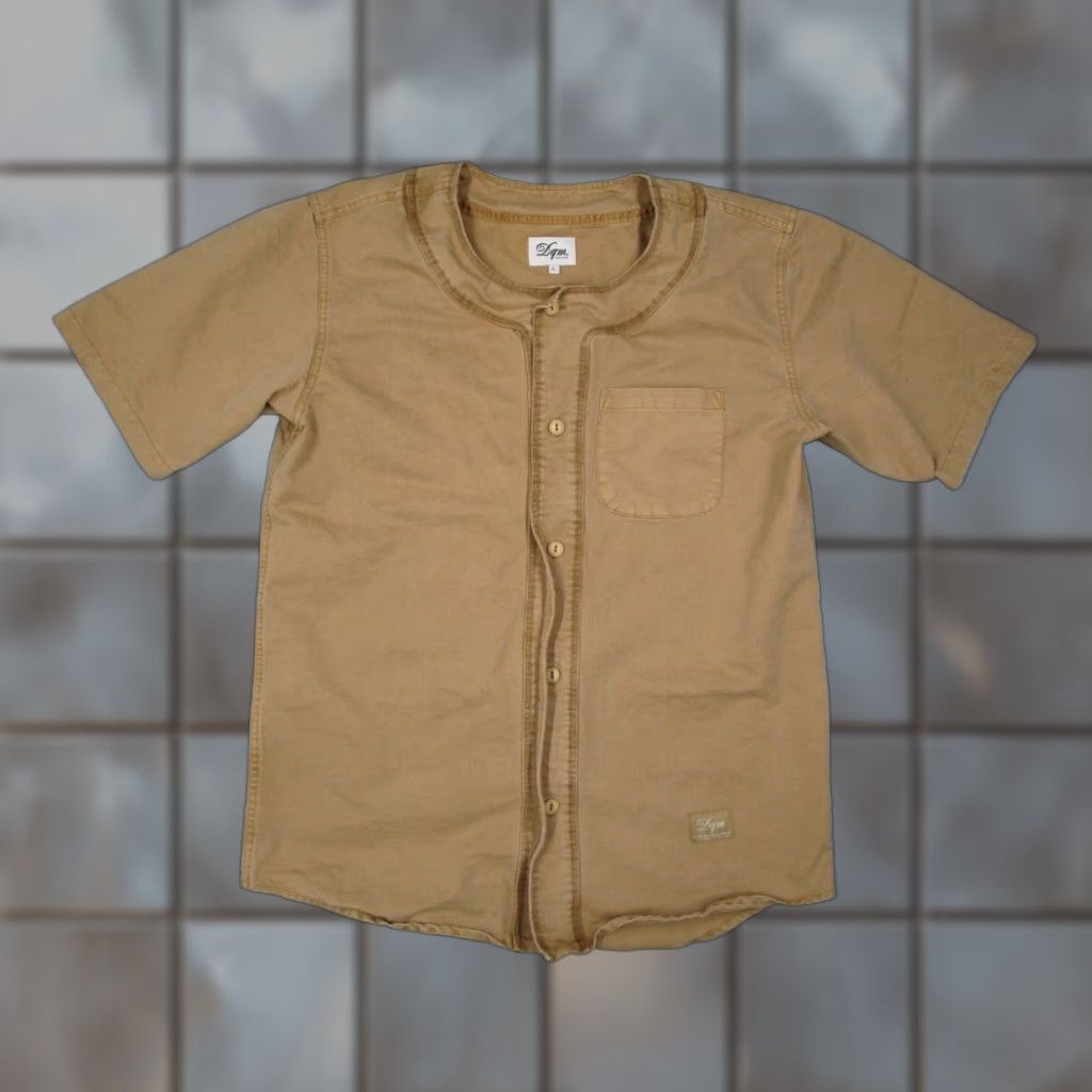 Etro DQM New York Button Up Shirt Mens Large Beige Short Sleeve Cotton Twill Retro Mens Size US L / EU 52-54 / 3 - 1 Thumbnail