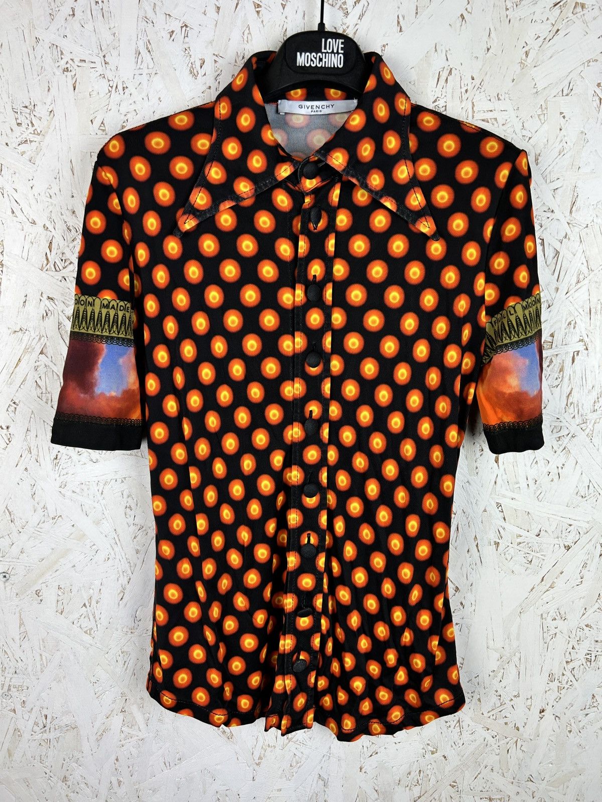 Givenchy Givenchy Solar Eclipse Print Jersey Button Up Shirt 40 Size S / US 4 / IT 40 - 1 Thumbnail