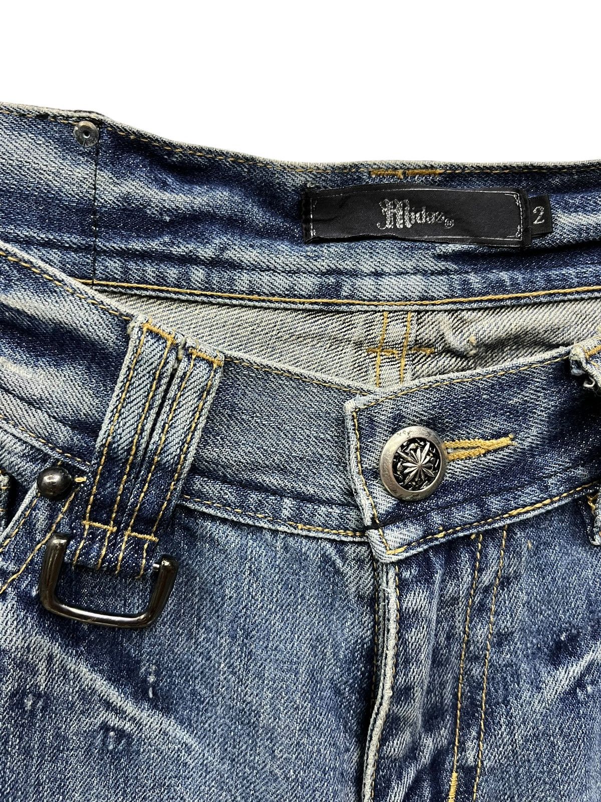 Japanese Brand 🔥Ultra Rare MIDAS Bondage Multi Zip Flare Punk Denim Japan Size US 31 - 6 Thumbnail