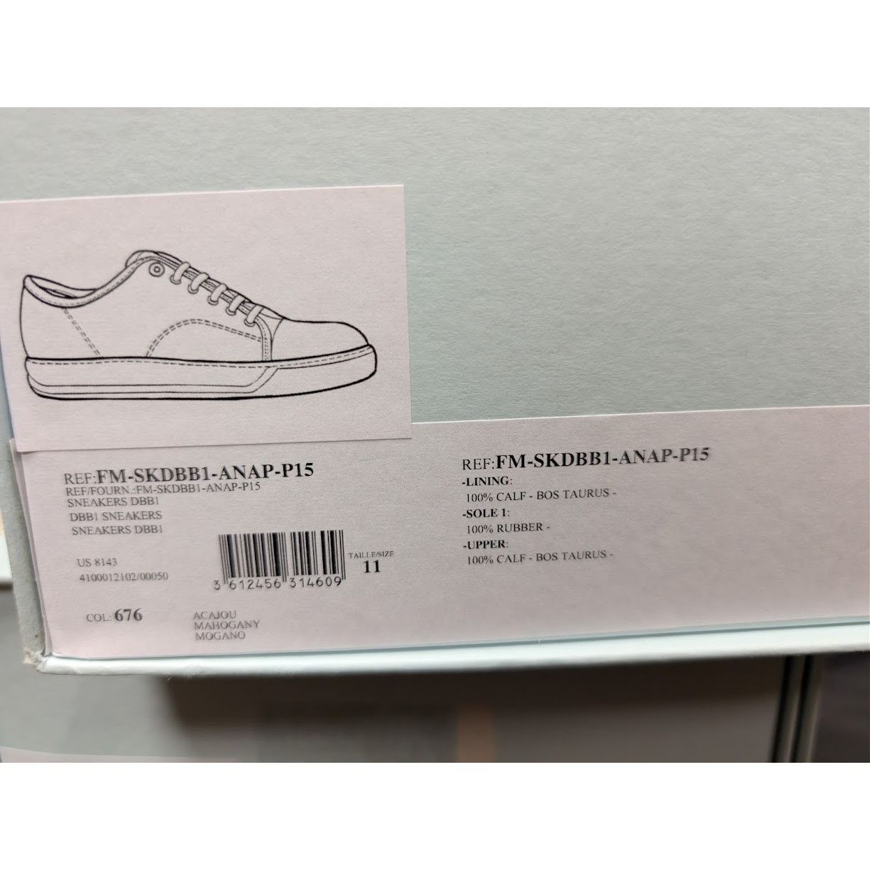 Lanvin o1rshd1 DBBI Sneakers in Mahogany Size US 12 / EU 45 - 24 Thumbnail