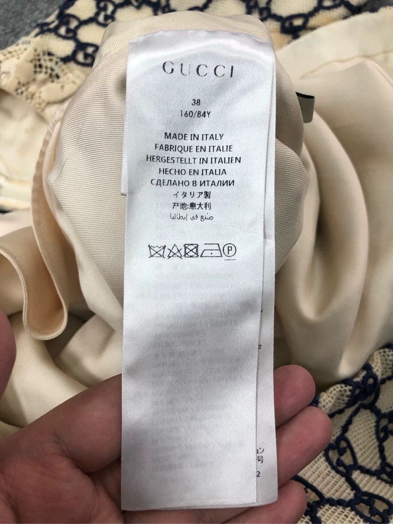 Gucci Gucci Lace Collar Dress in Cream Color-2506 Size XL / US 12-14 / IT 48-50 - 4 Thumbnail