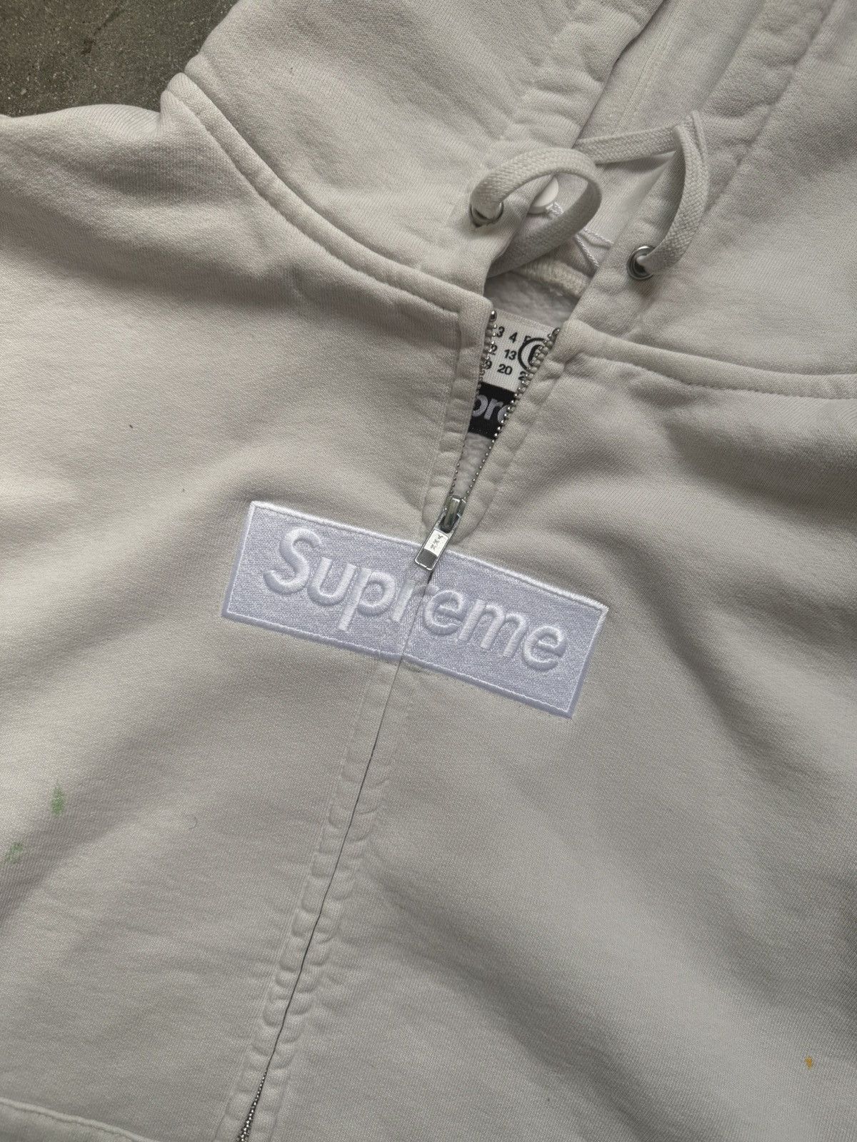 Maison Margiela × Supreme Supreme x Margiella Zip-Up Paint Splatter Box Logo Hoodie Size US M / EU 48-50 / 2 - 2 Thumbnail