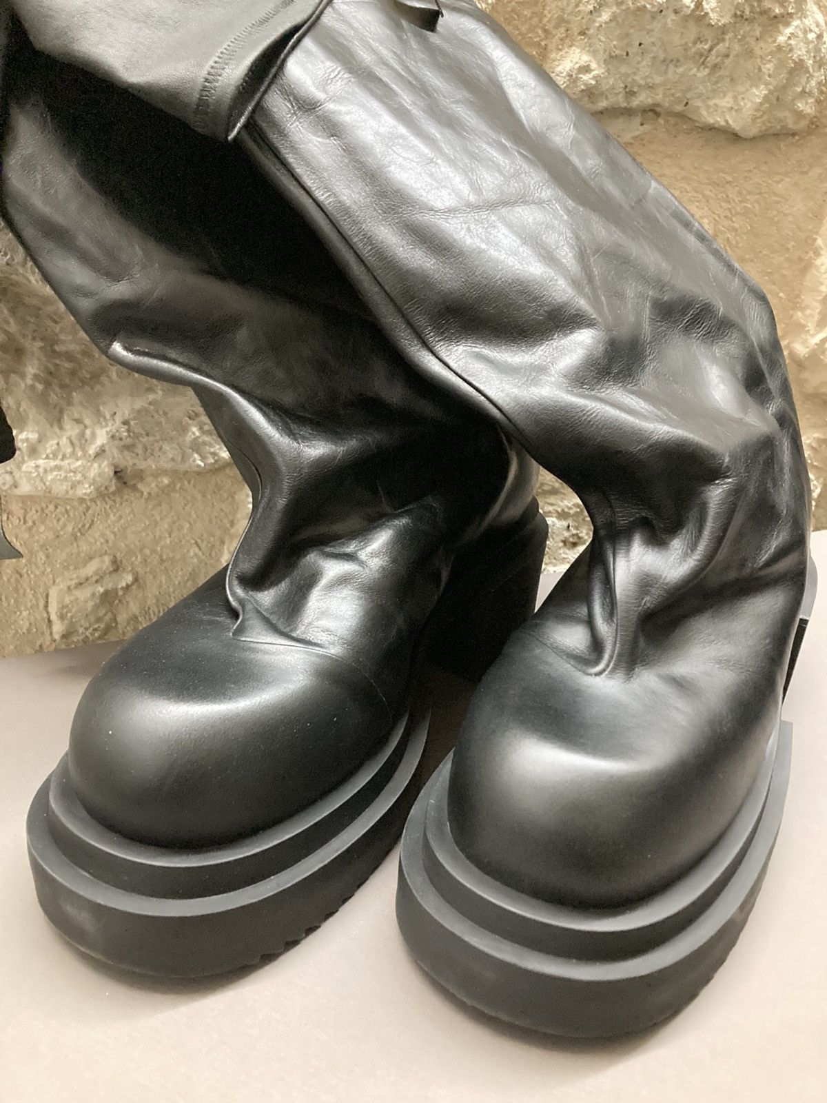 Rick Owens RICK OWENS Black Flared Bogun Boots Size US 9 / EU 42 - 4 Thumbnail