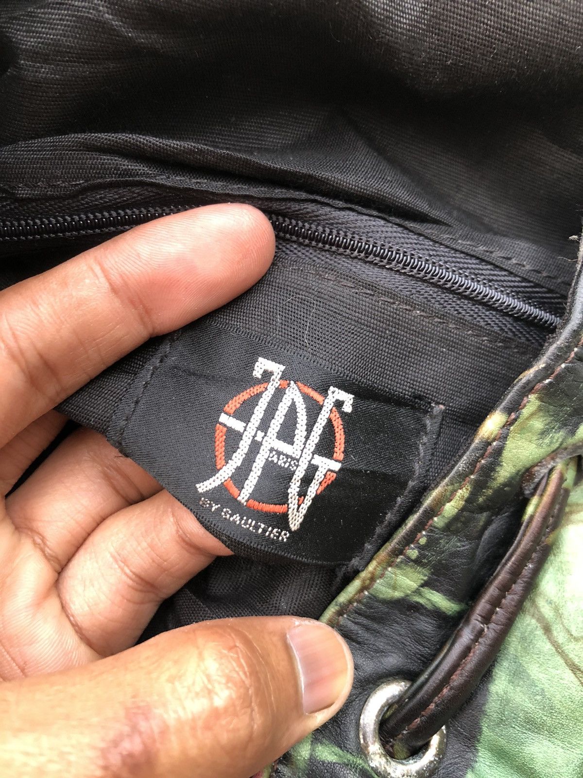 Jean Paul Gaultier VINTAGE JEAN PAUL GAULTIER CAMO STYLE LEATHER BACKPACK Size ONE SIZE - 16 Thumbnail