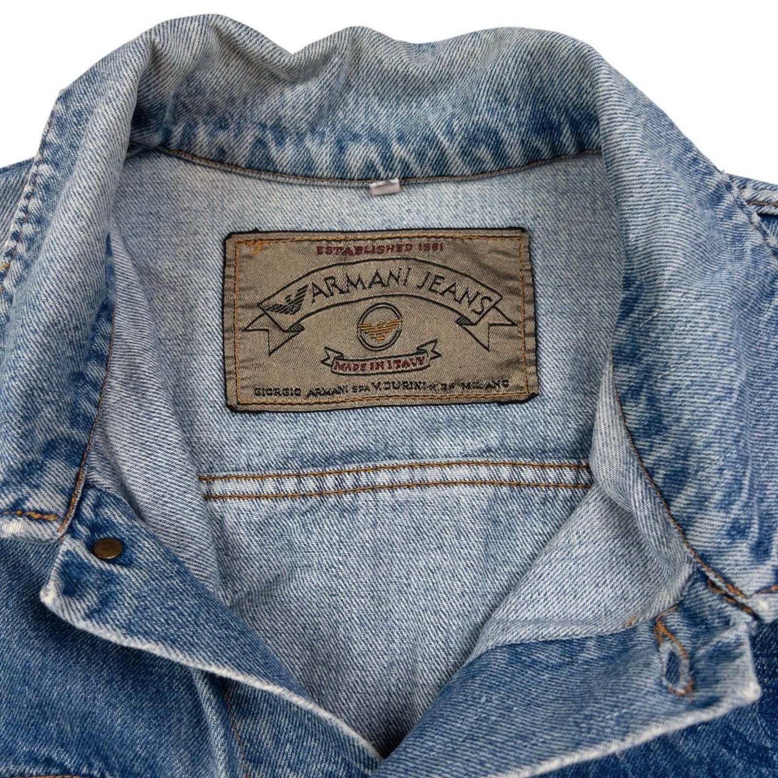 Other Vintage Armani Jeans Button Up Denim Vest Jacket Size M Size US M / EU 48-50 / 2 - 4 Thumbnail