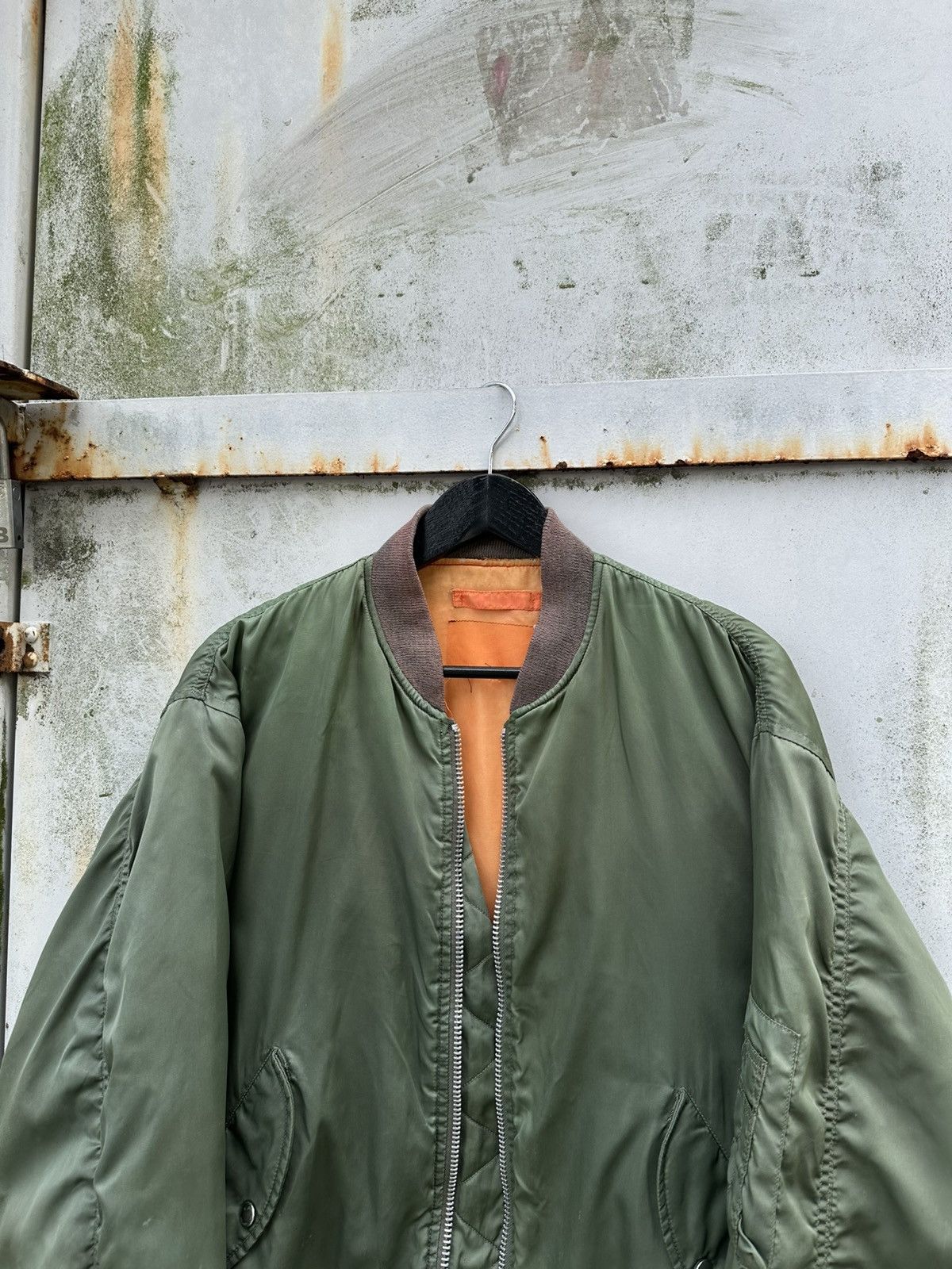 Vintage 🪖Vintage THRASHED MA-1 Man Intermediate Bomber Jacket Size US M / EU 48-50 / 2 - 6 Thumbnail