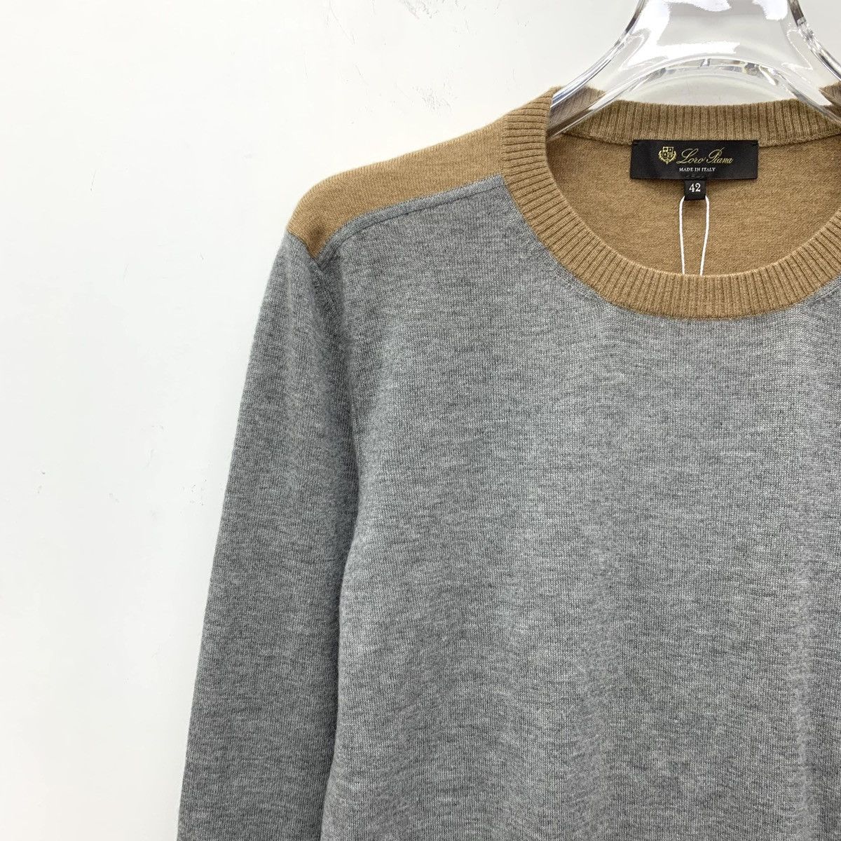 Loro Piana Loro Piana Gray Cashmere Crew Neck Long Sleeve Sweatshirt Size M / US 6-8 / IT 42-44 - 3 Thumbnail