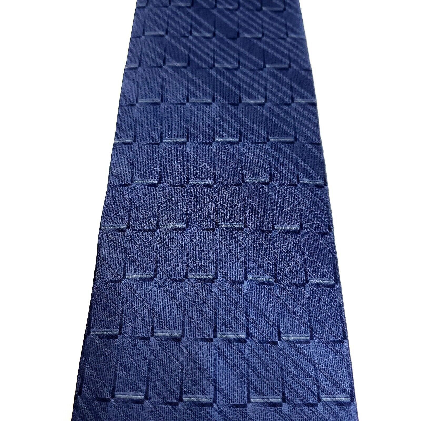 Stafford Stafford Italy Blue Abstract Jacquard Wide Silk Tie Size ONE SIZE - 2 Thumbnail