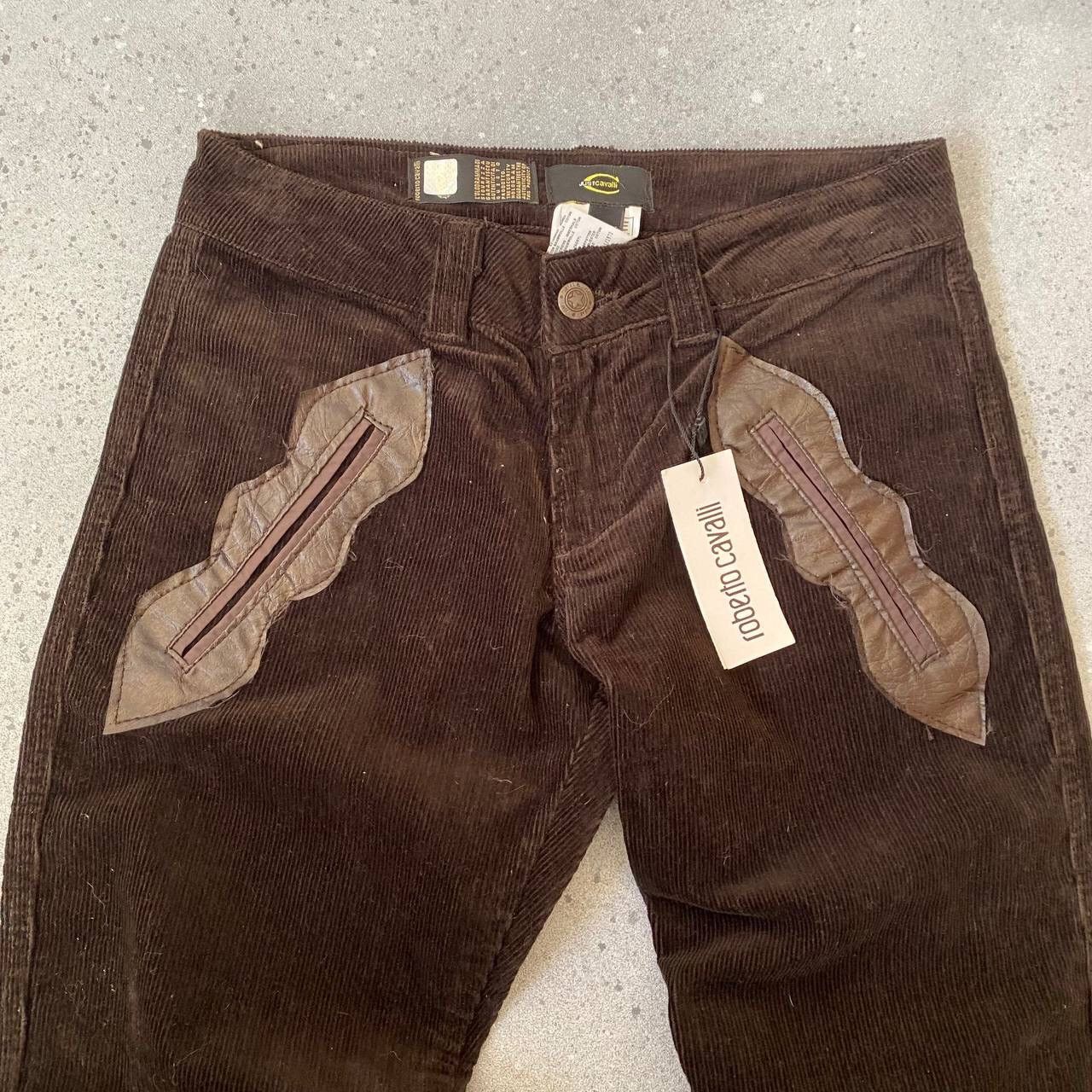 Just Cavalli Just Cavalli Vintage Leather/Corduroy Cropped Pants Y2K Size 26" / US 2 / IT 38 - 6 Thumbnail