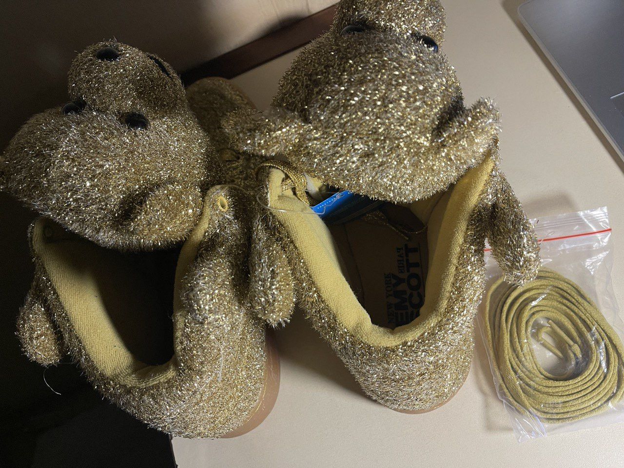 Adidas × Jeremy Scott ADIDAS JEREMY SCOTT sneakers, BEAR, Tinsel Gold shoes G96188 Size US 9 / EU 42 - 5 Thumbnail