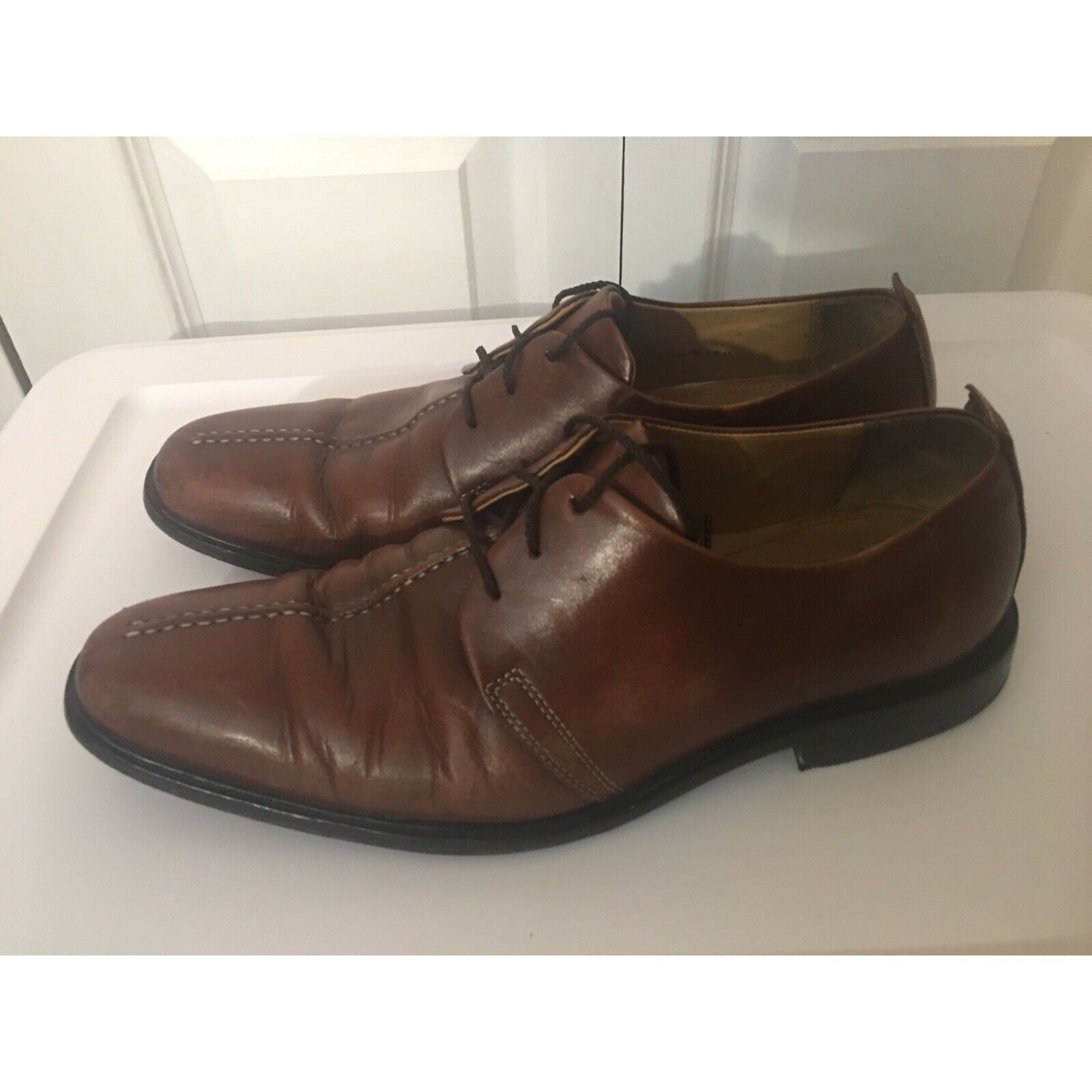 Cole Haan COLE HAAN Beckett Center Seam Cognac Lace Up Mens Dress Shoe Size US 10 / EU 43 - 3 Thumbnail