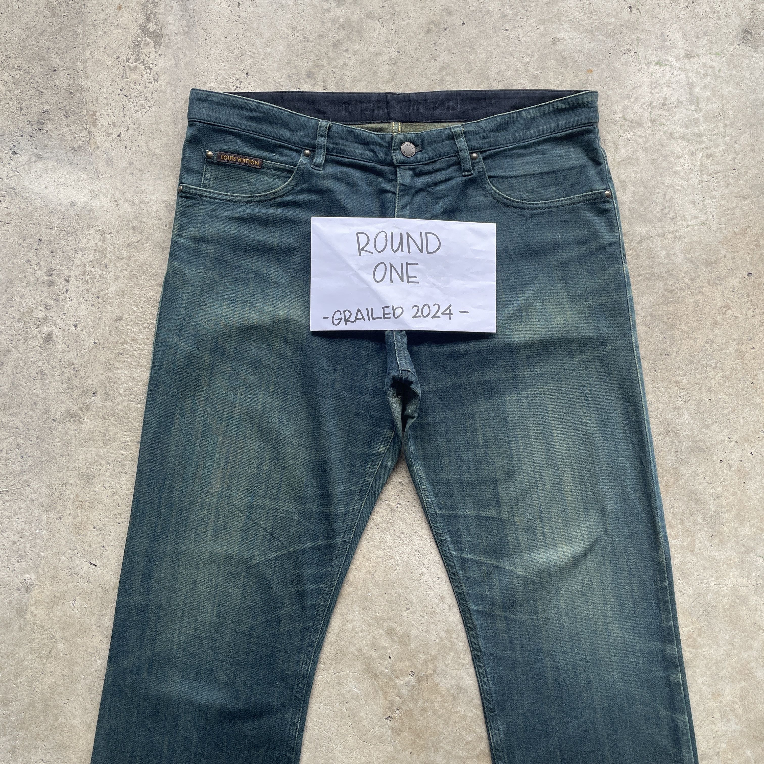 Louis Vuitton W34 VINTAGE LOUIS VUITTON (LV) FADED DENIM PANTS JEANS Size US 34 / EU 50 - 4 Thumbnail