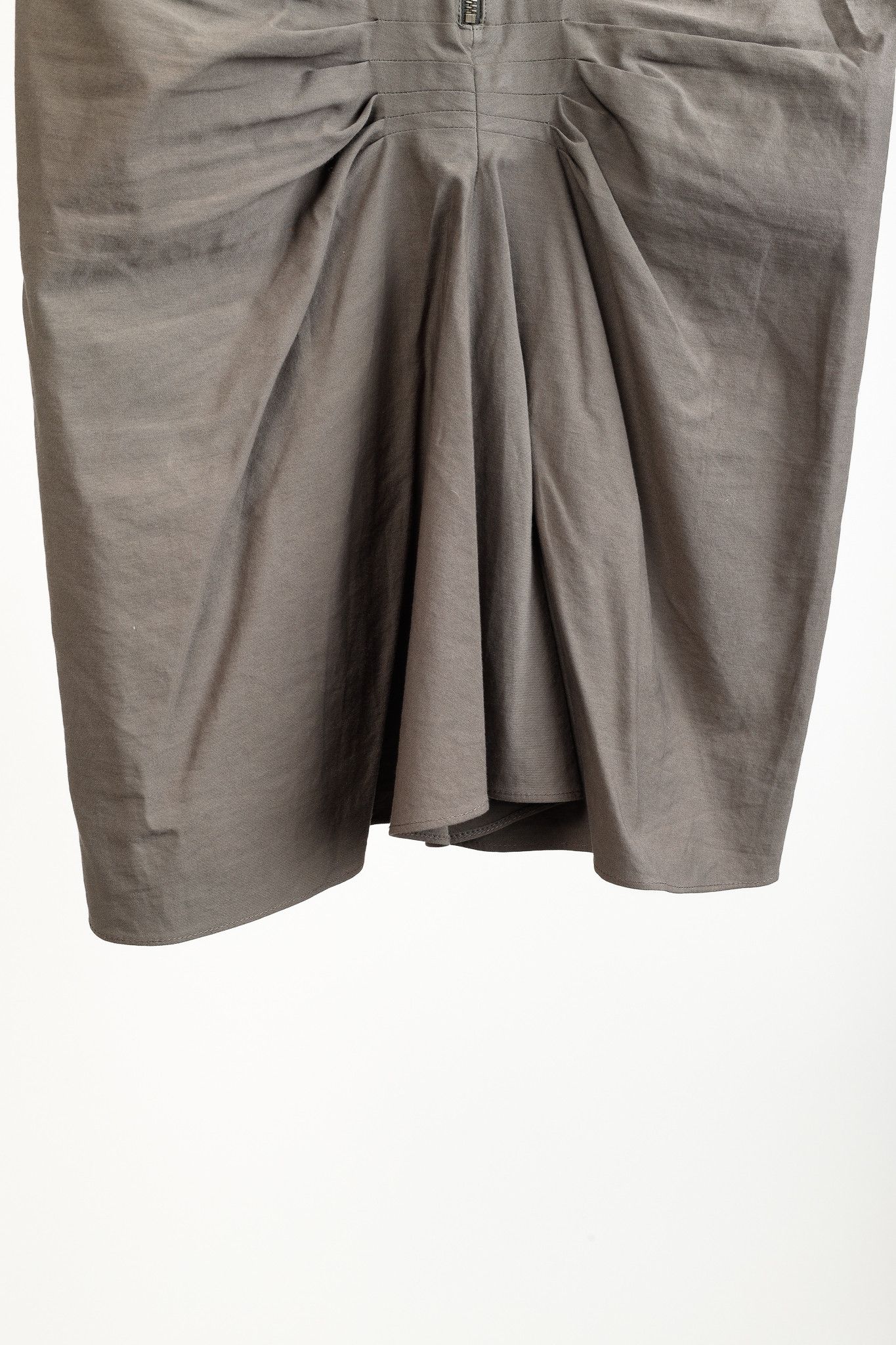 Lanvin Lanvin SS/05 Taupe Pleated Zip-Front Knee-Length Skirt Size 29" - 4 Thumbnail