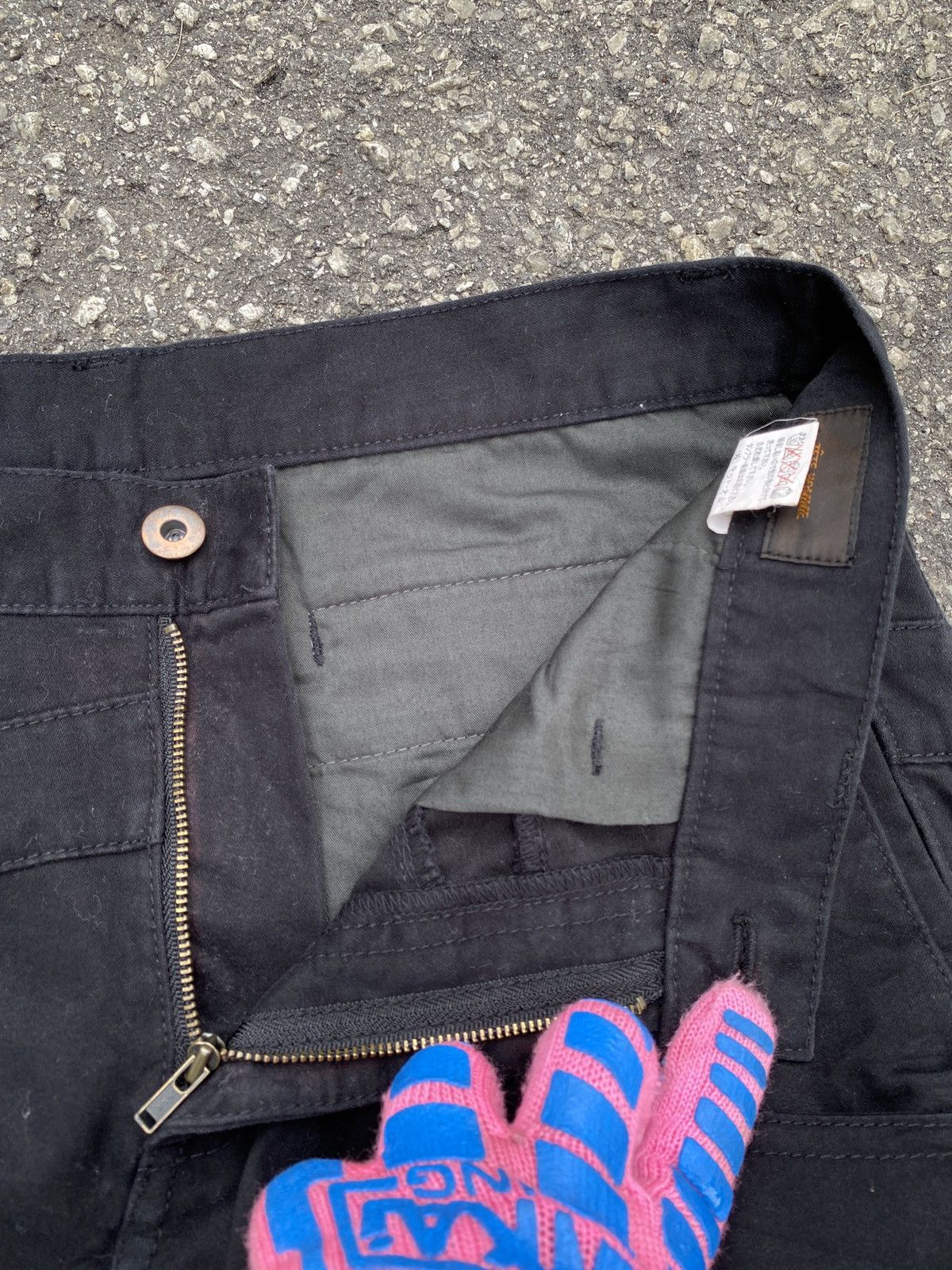 Issey Miyake × Japanese Brand × Tete Homme 2000s Tete Homme Bondage Double Waist Cargo Flare Pant Size US 32 / EU 48 - 13 Thumbnail