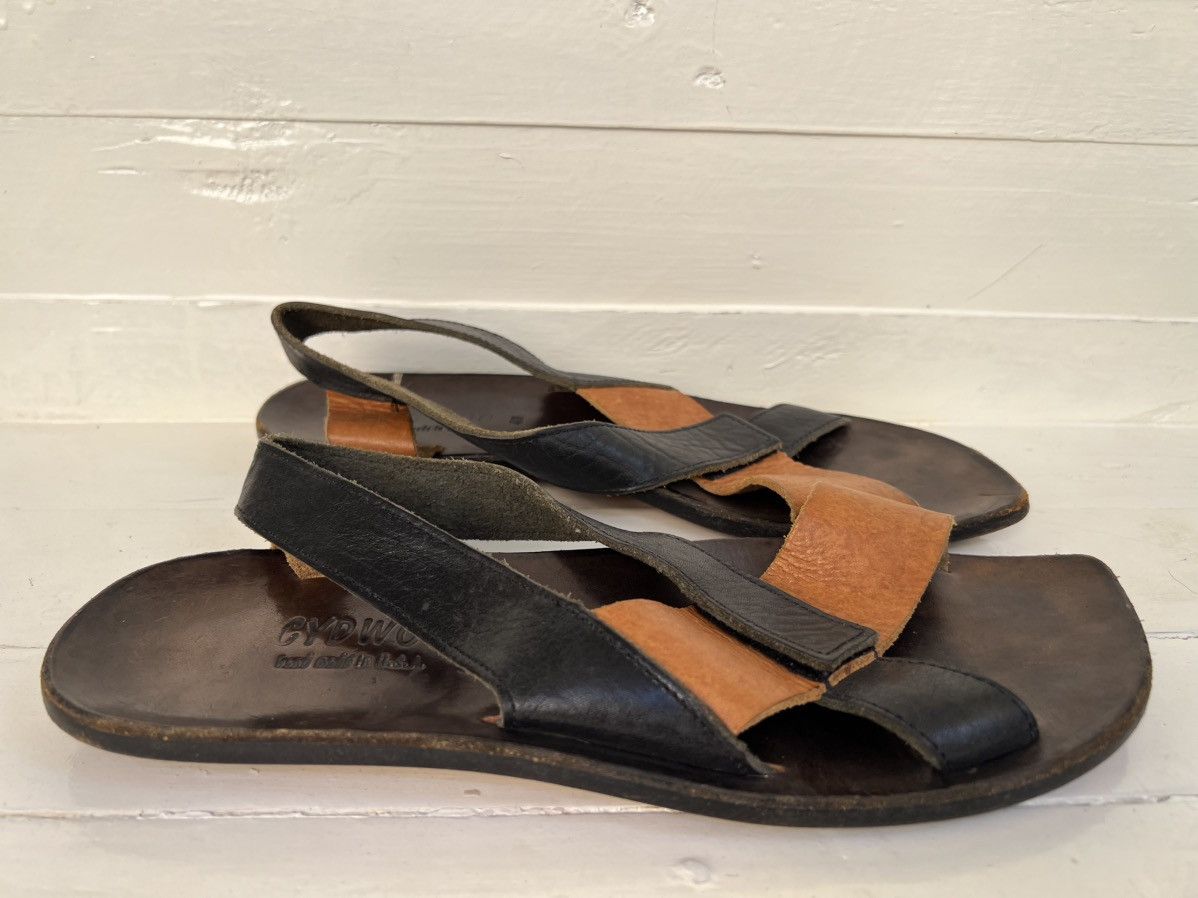 CYDWOQ Cydwoq Flat Casual Leather Sandals Black/ Brown Shoes Size US 10 / EU 43 - 6 Thumbnail