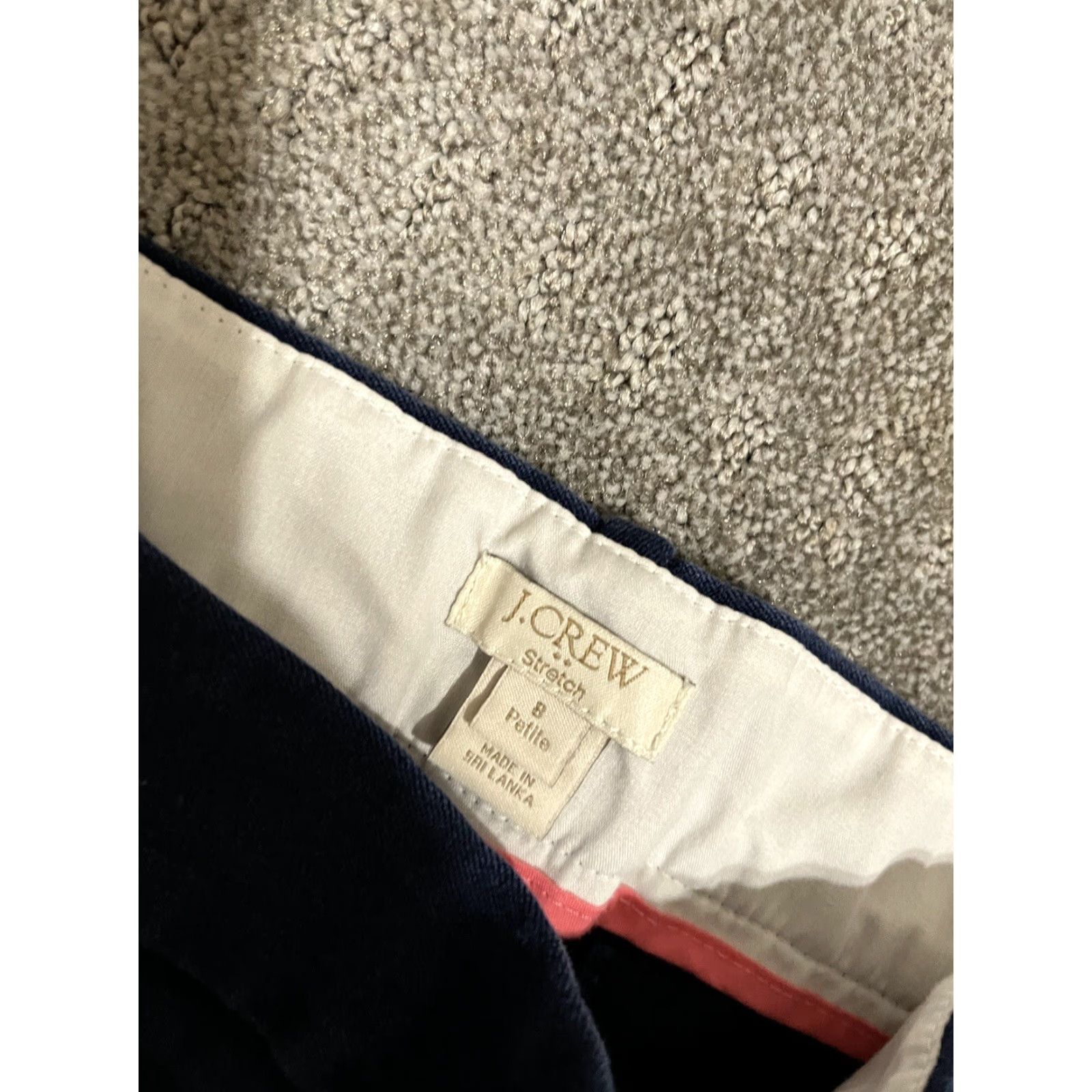 J.Crew VINTAGE J.CREW Winnie Pant Stretch Twill Womens 8P Petite Navy Blue 24 Inseam Pants Womens Size 30" / US 8 / IT 44 - 5 Thumbnail