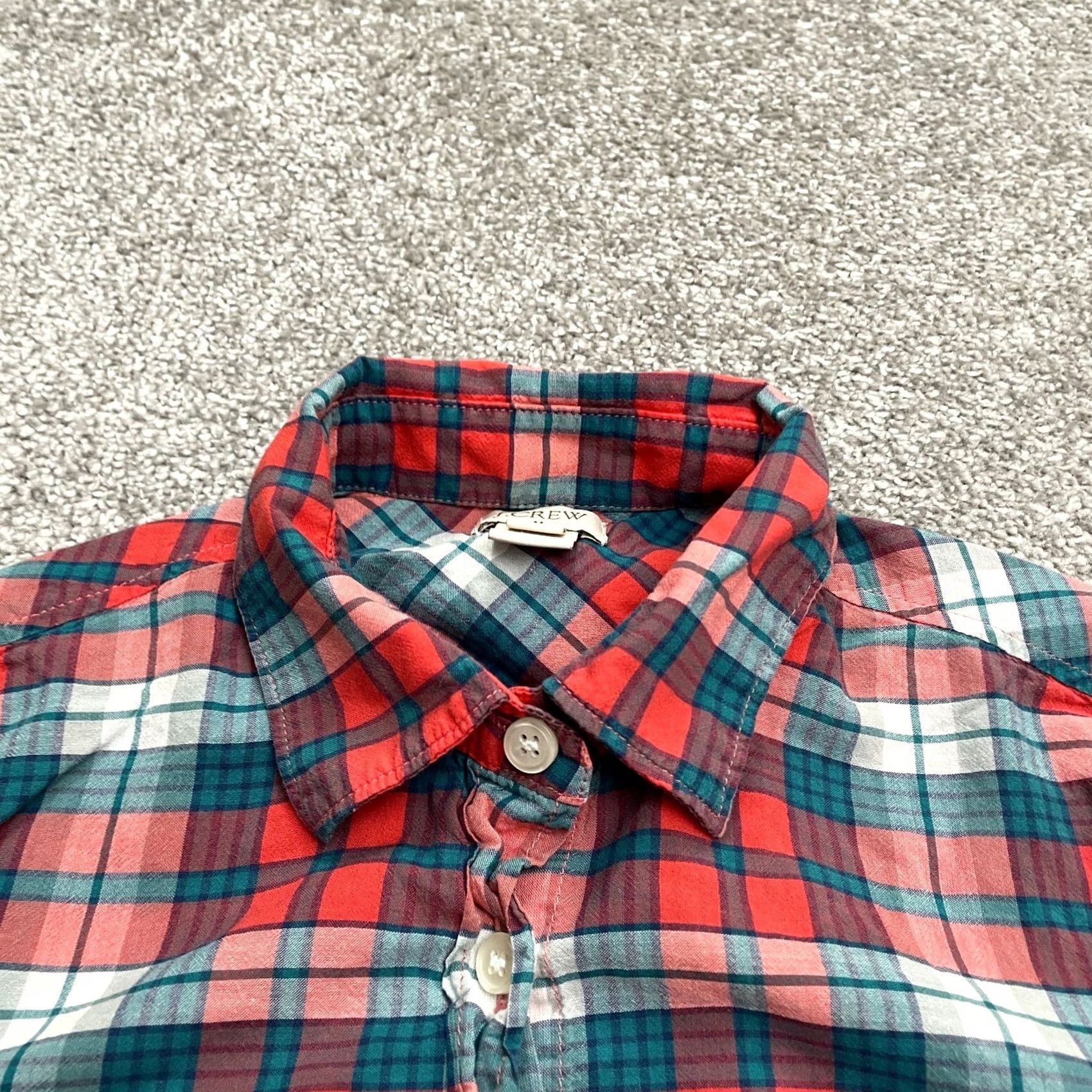 J.Crew J. Crew Shirt Womens XXS Multi Plaid Cotton Casual Long Sleeve Button Down Top Size XXS / US 00 / IT 34 - 3 Thumbnail