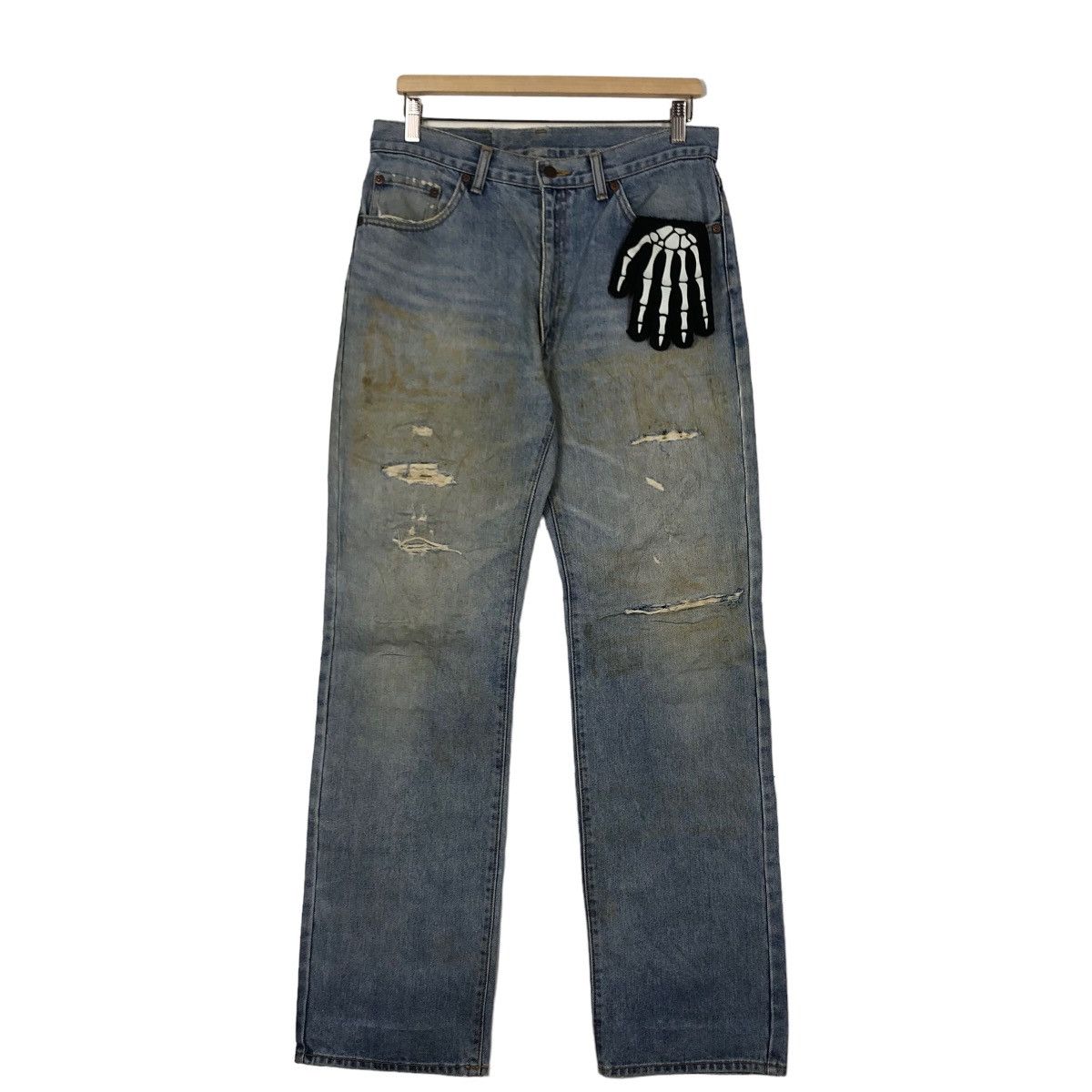 Japanese Brand 🔥90’s Vintage Distressed Denim GL Heart Japan Sugar Cane Size US 32 / EU 48 - 2 Thumbnail