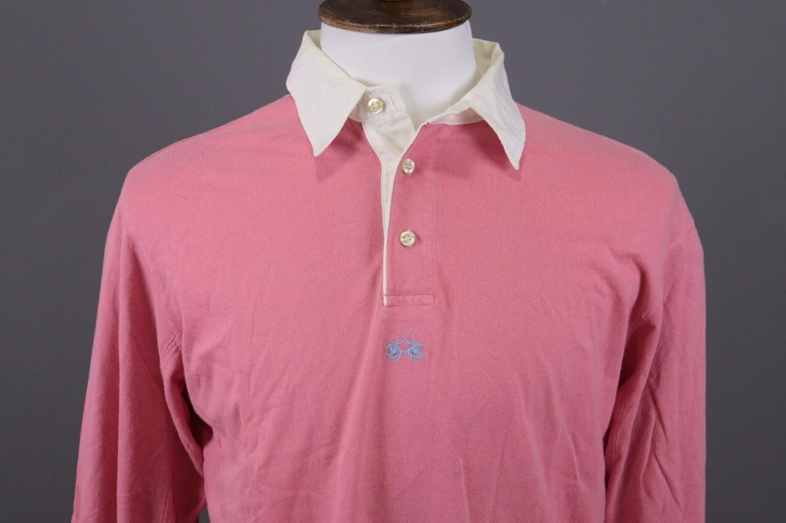 La Martina La Martina Pink Long Sleeve Polo Shirt Size L Size US L / EU 52-54 / 3 - 5 Thumbnail