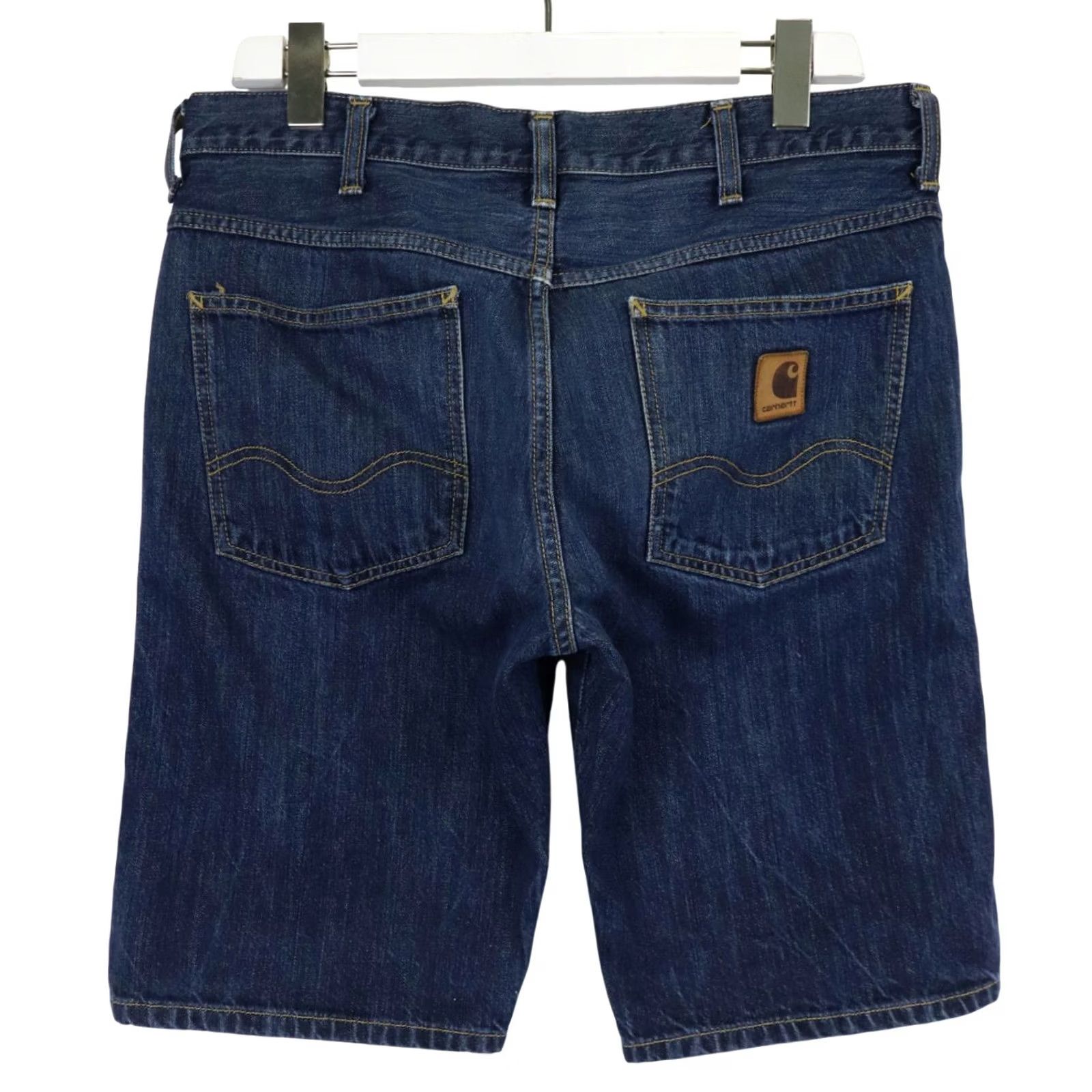 Carhartt CARHARTT Western Bermuda Shorts Men's W30 Zip Fly Logo Blue Denim Size US 30 / EU 46 - 2 Thumbnail